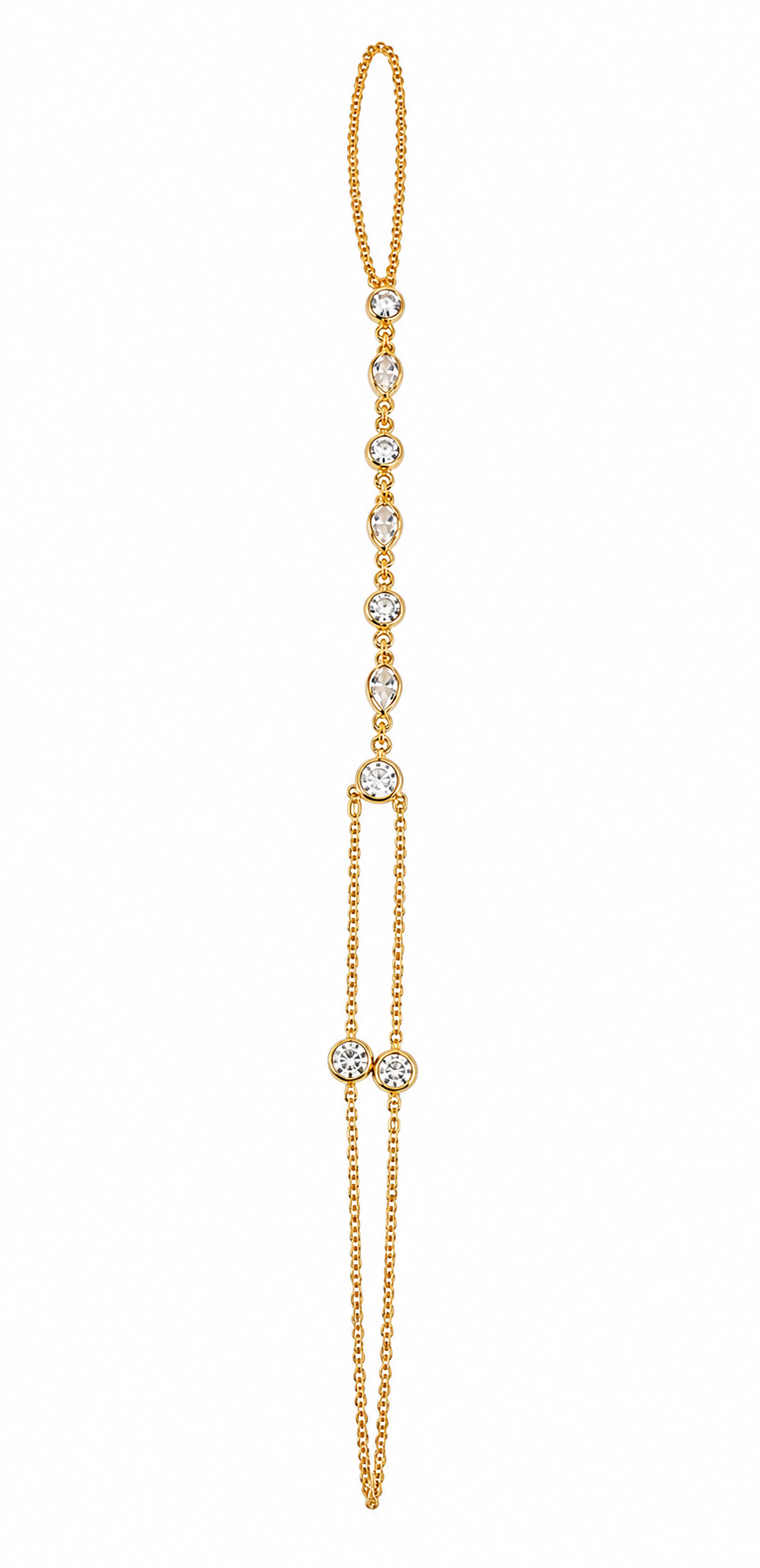 CZ bling hand chain