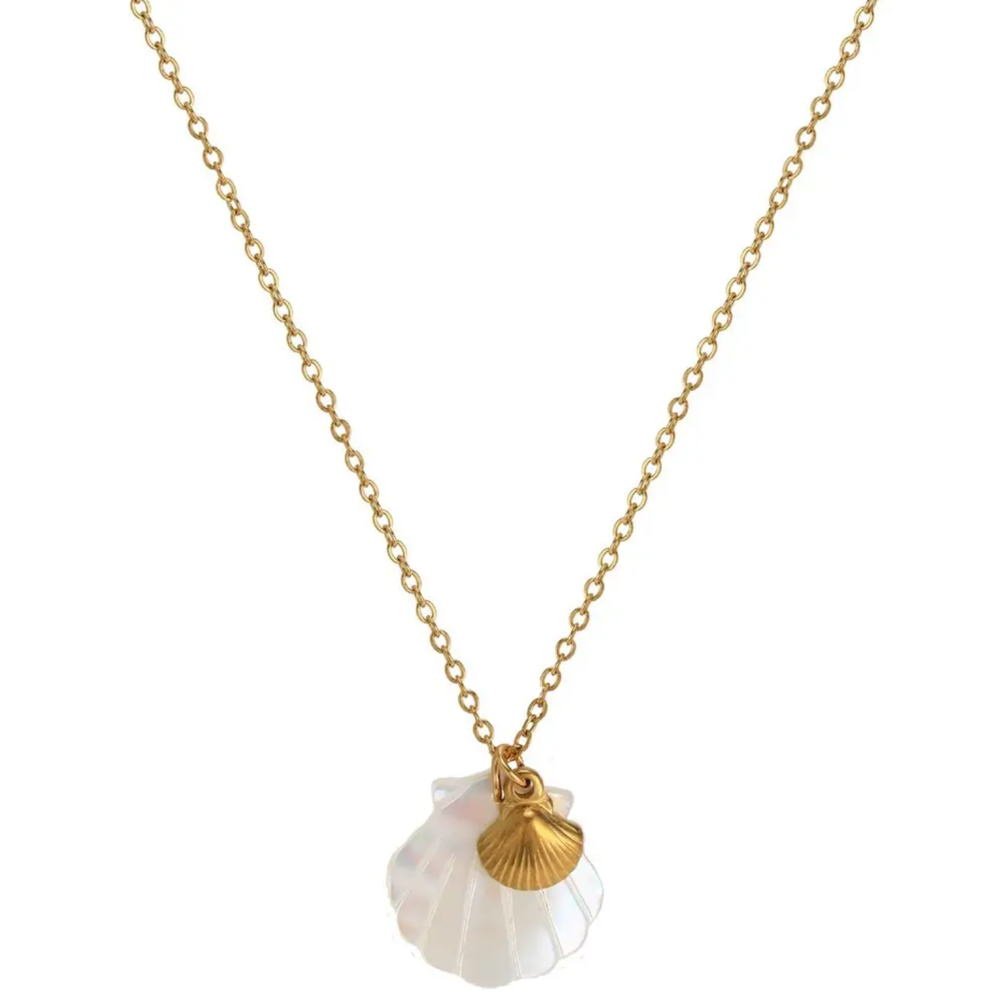 Summer Shell charm necklace