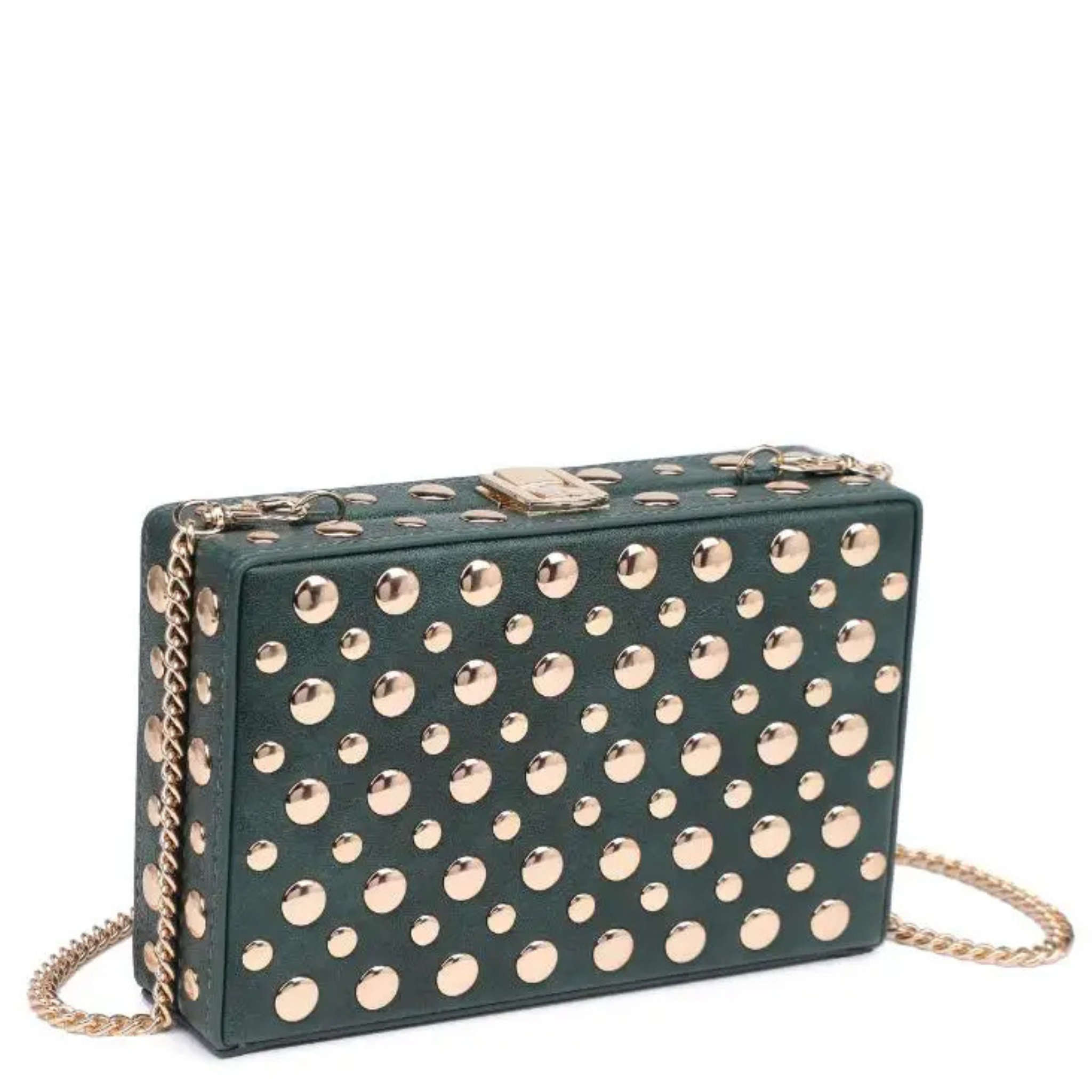 Urban Expressions Desi studded clutch bag featuring intricate embellishments and a stylish design.