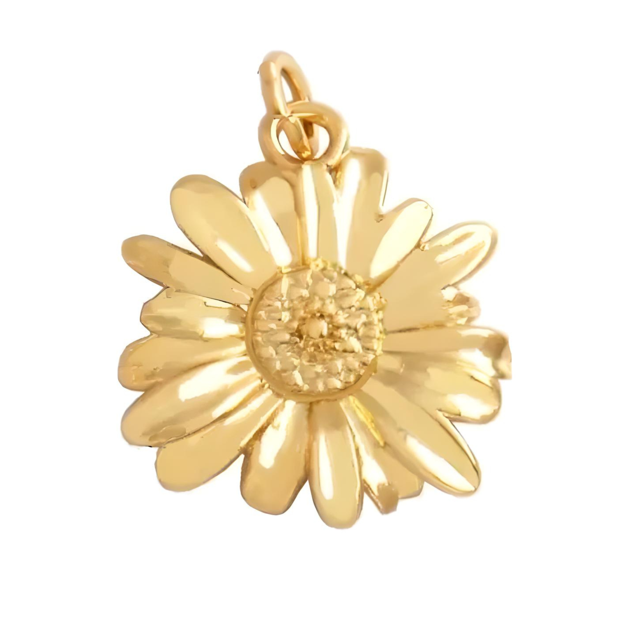 Gold Daisy Charm For Charm Necklace & Bracelet - Let's Bag It