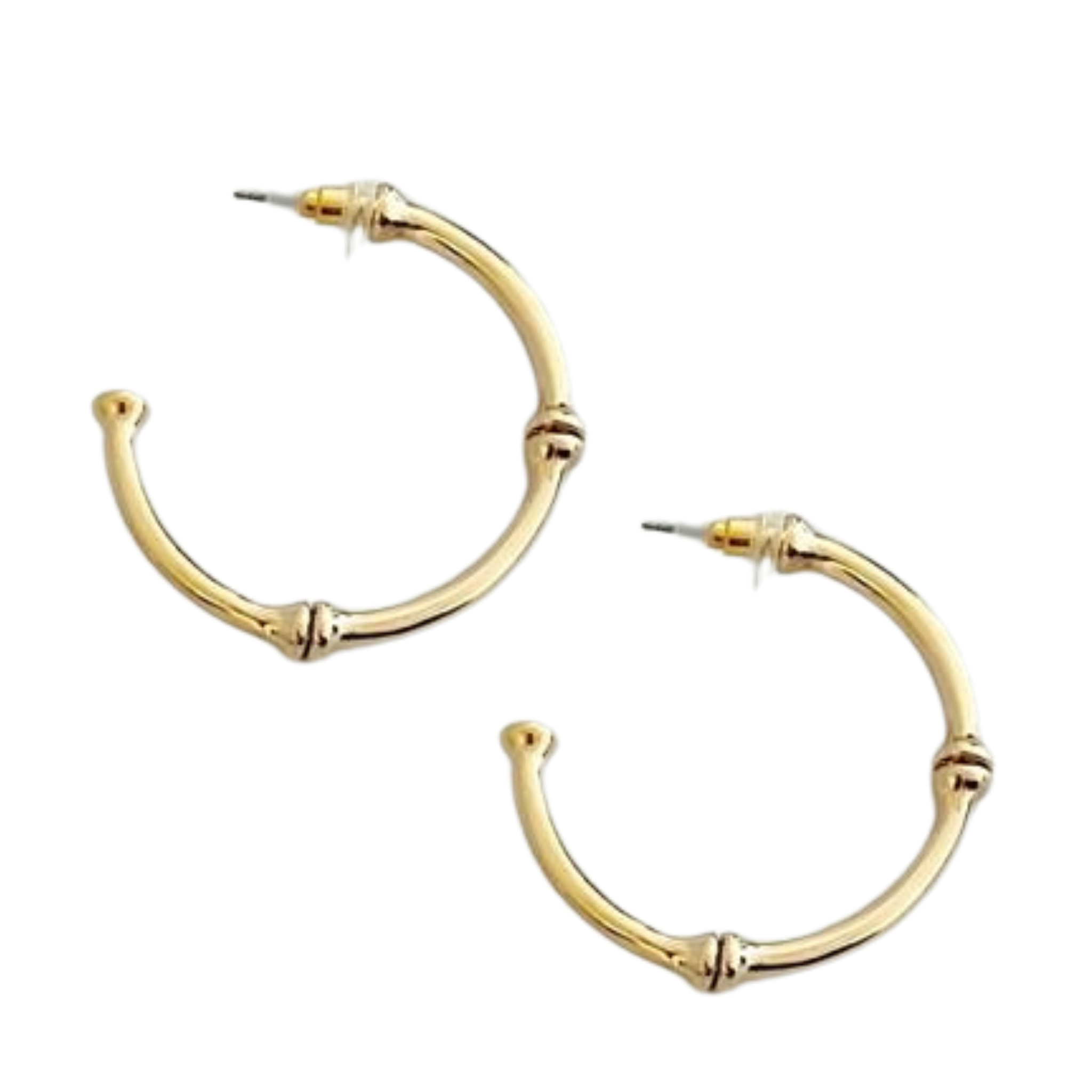 Gold hoop earrings from Ellison + Young showcasing an elegant, timeless design with a polished finish.
