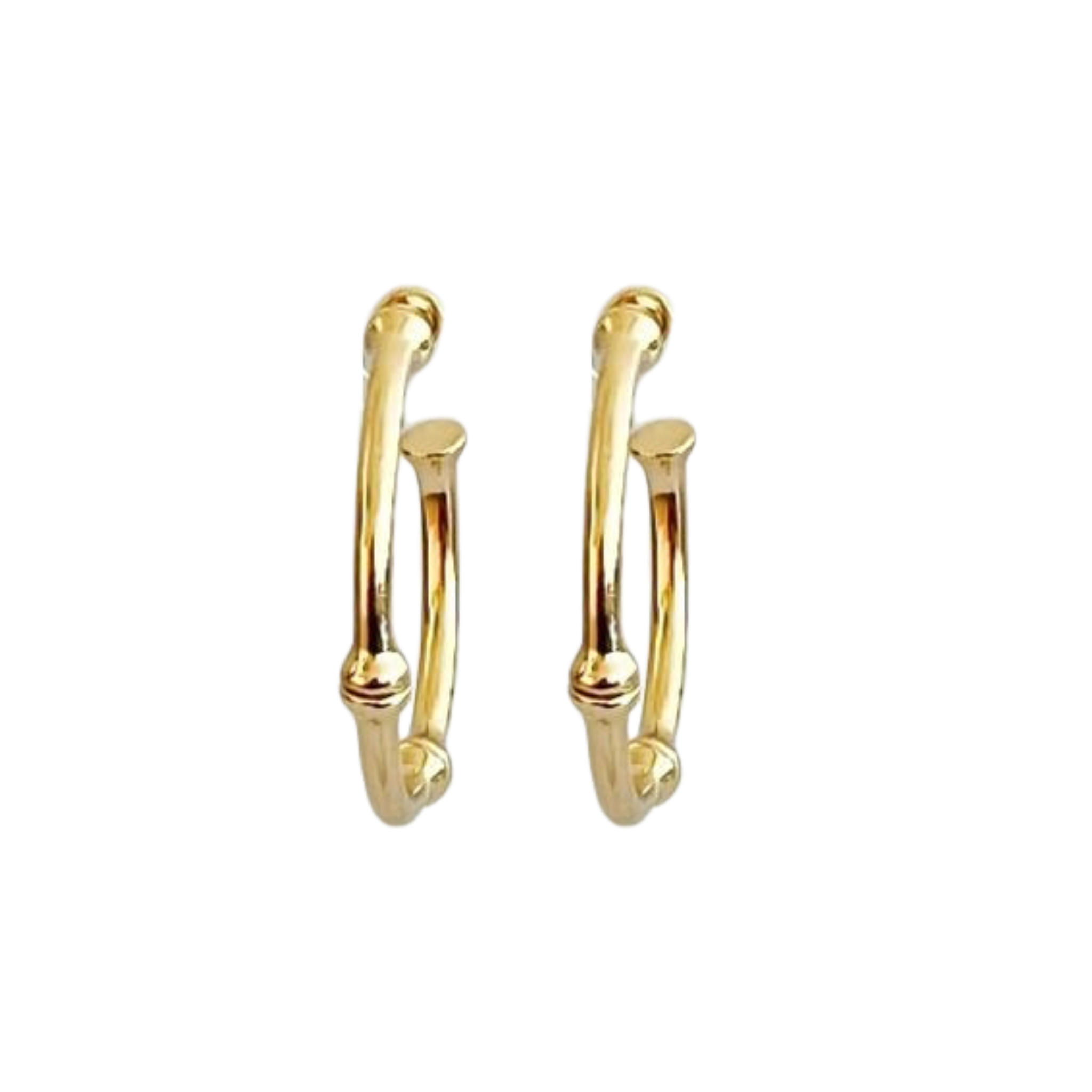 Gold hoop earrings from Ellison + Young featuring an elegant design, perfect for adding a touch of sophistication.
