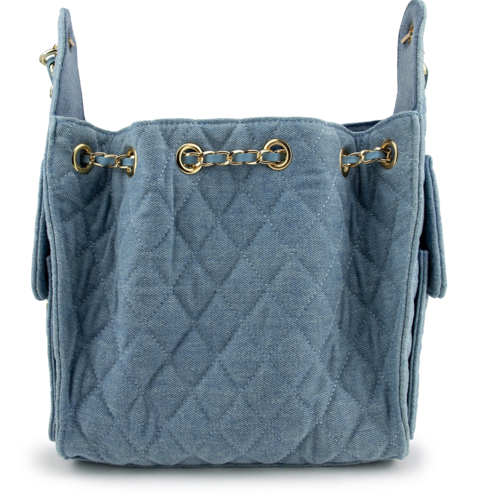 Cruz Denim Bucket Tote in Classic Blue Small