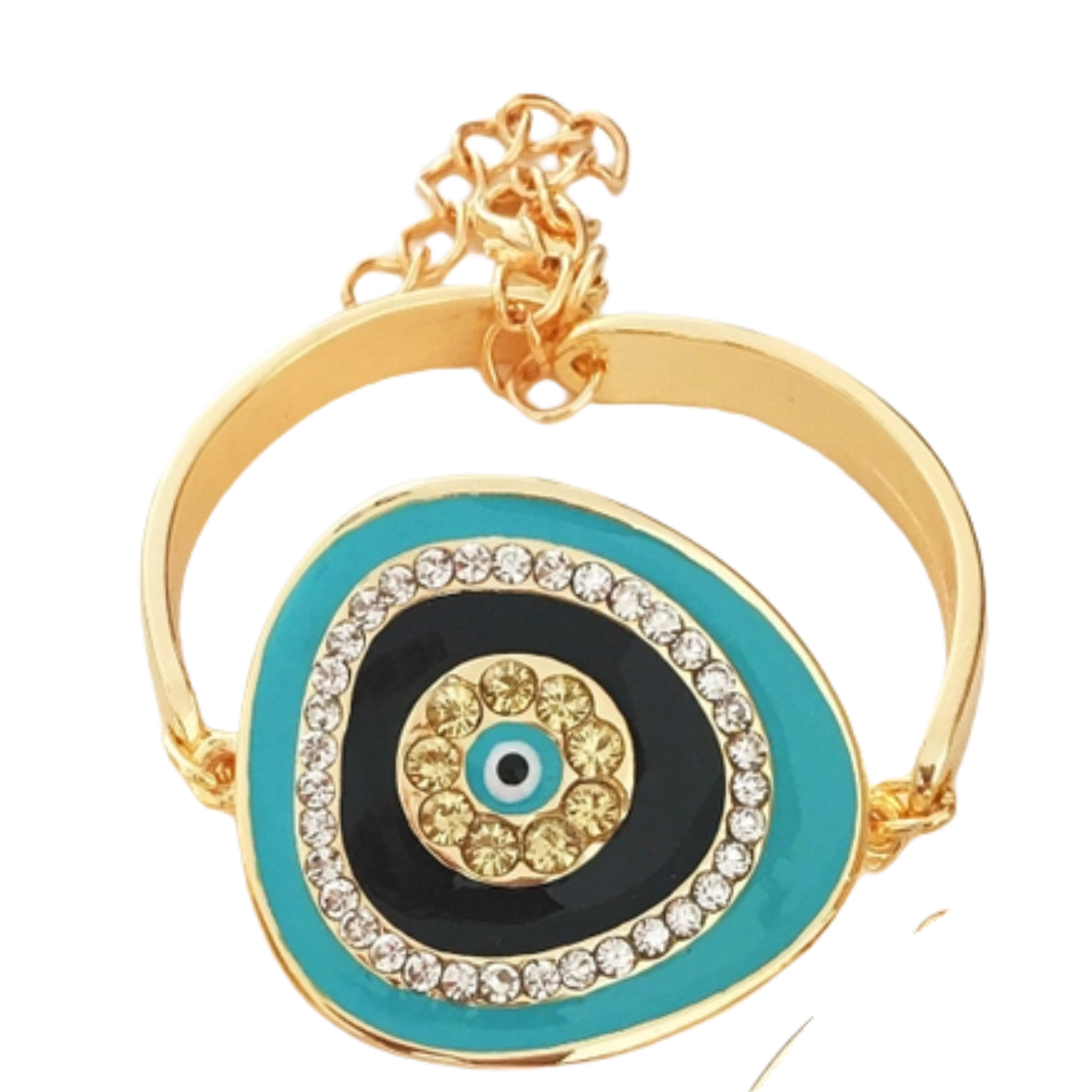 Turquoise Big Stylish Zircon Evil Eye Bracelet