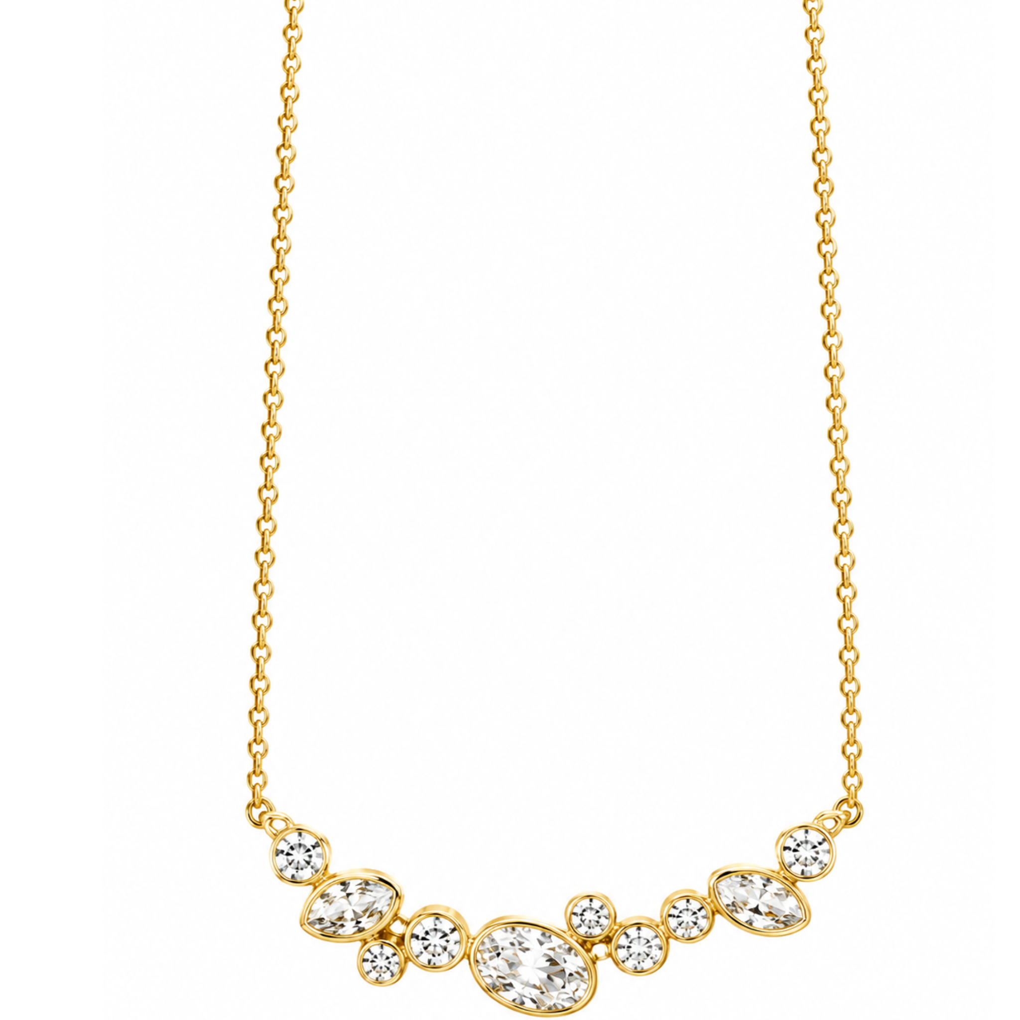 Oval bar all around necklace