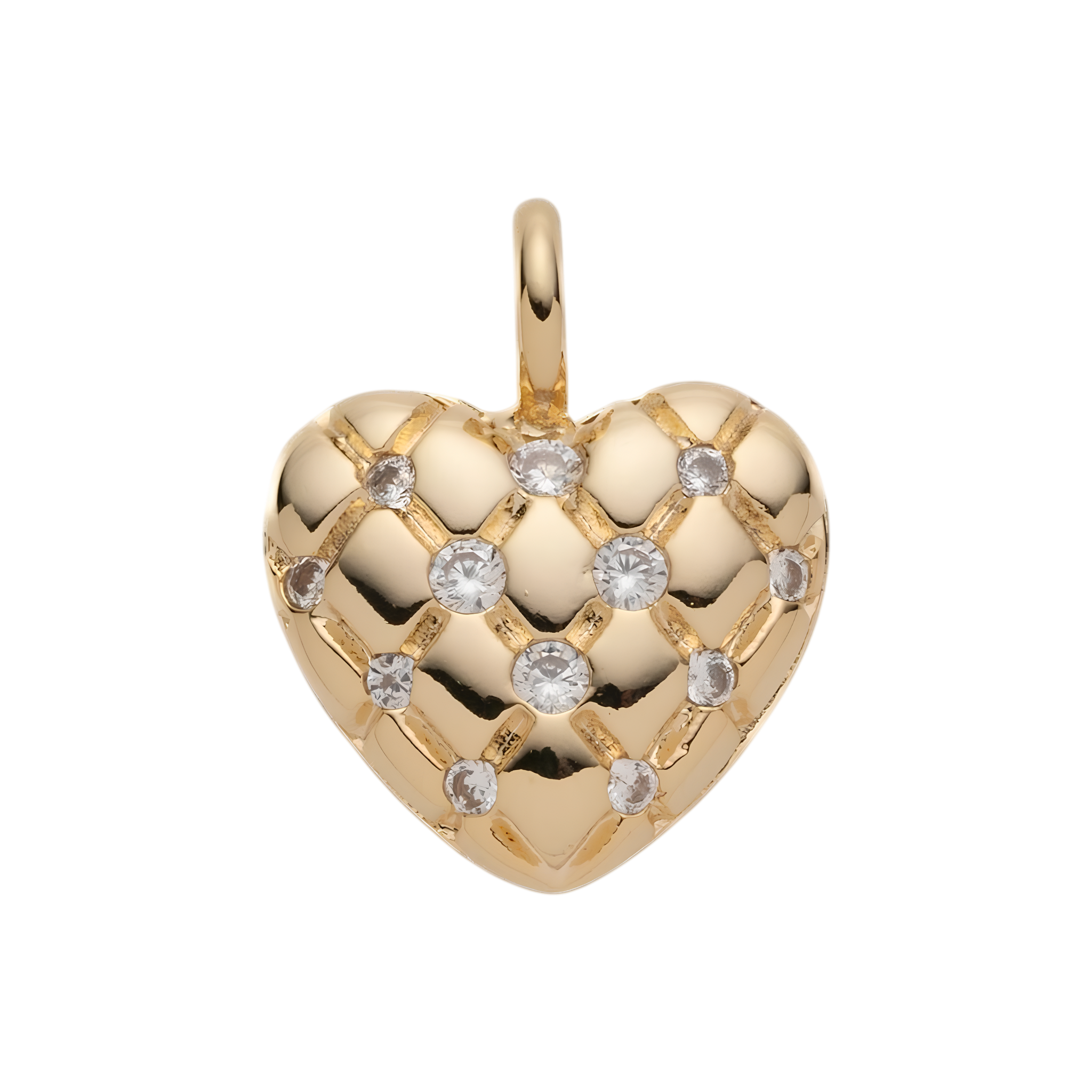 Puffed Heart Pendant Charm