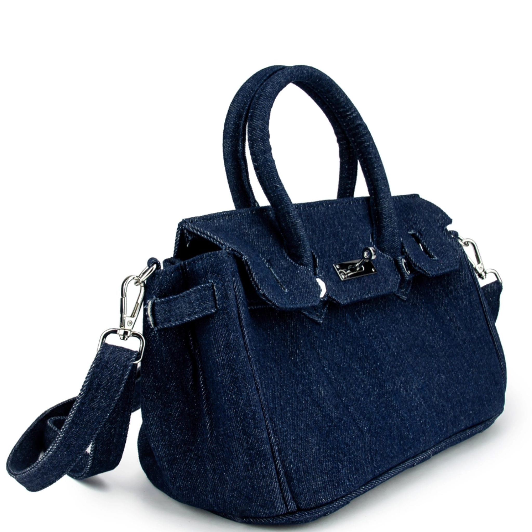 Sundaze Denim Tote Dark Indigo Blue Small