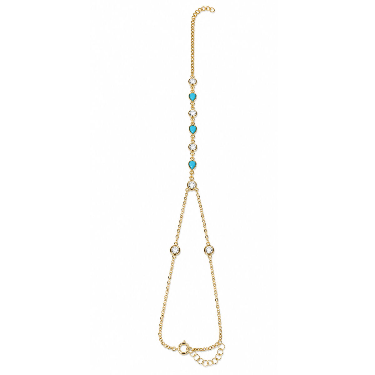 Teal hand chain