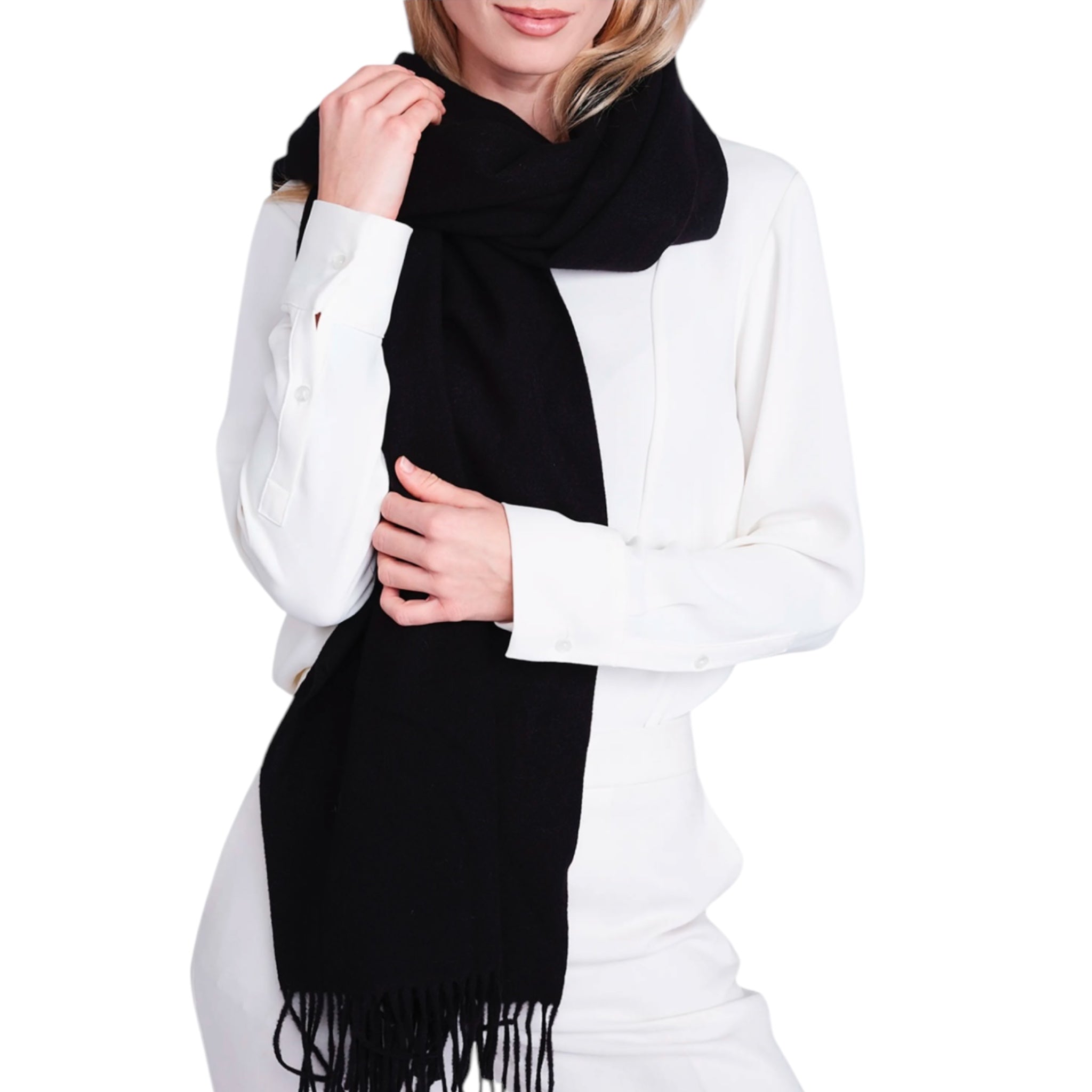 Oversized Willow Scarf with Raw Edges - Let's Bag It