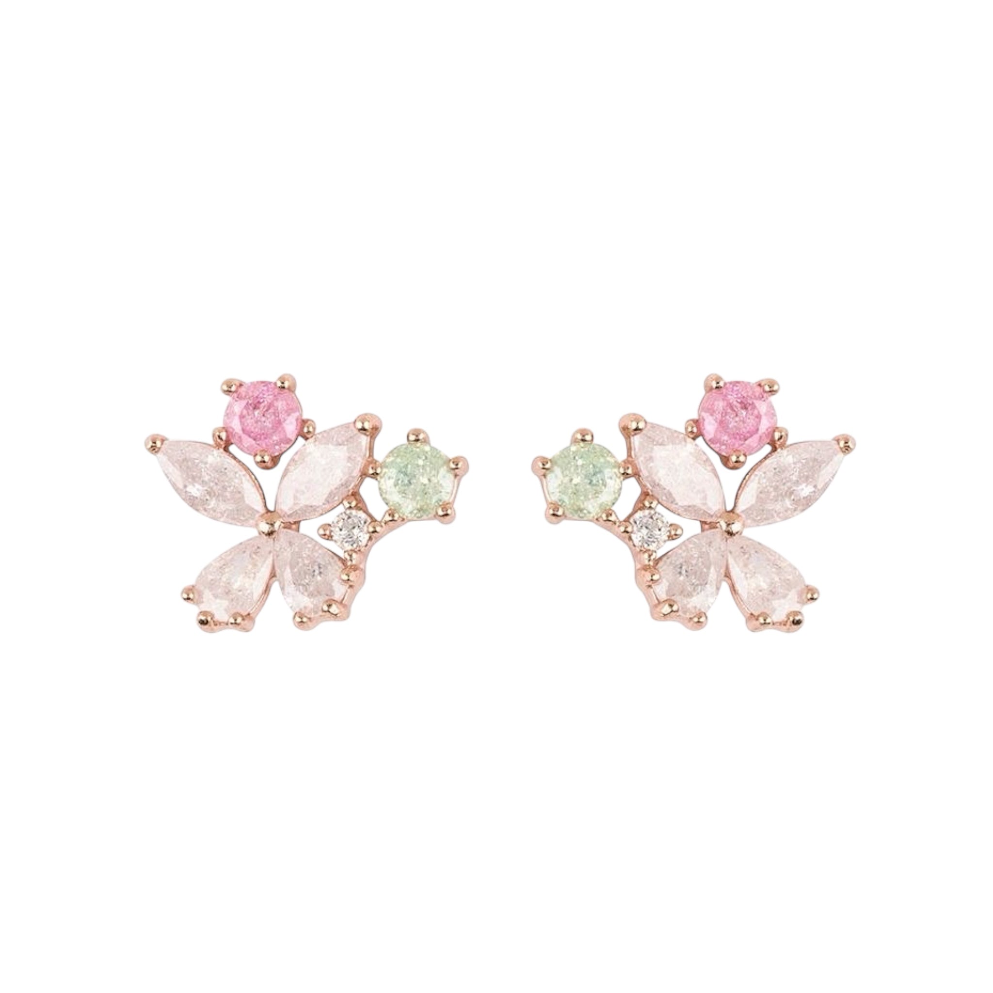 Girly CZ Butterfly Studs - Let's Bag It