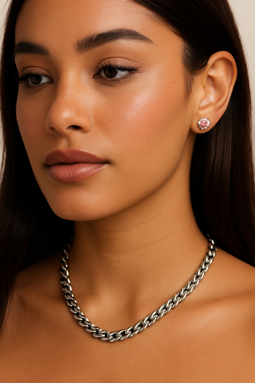 Silver chain necklace