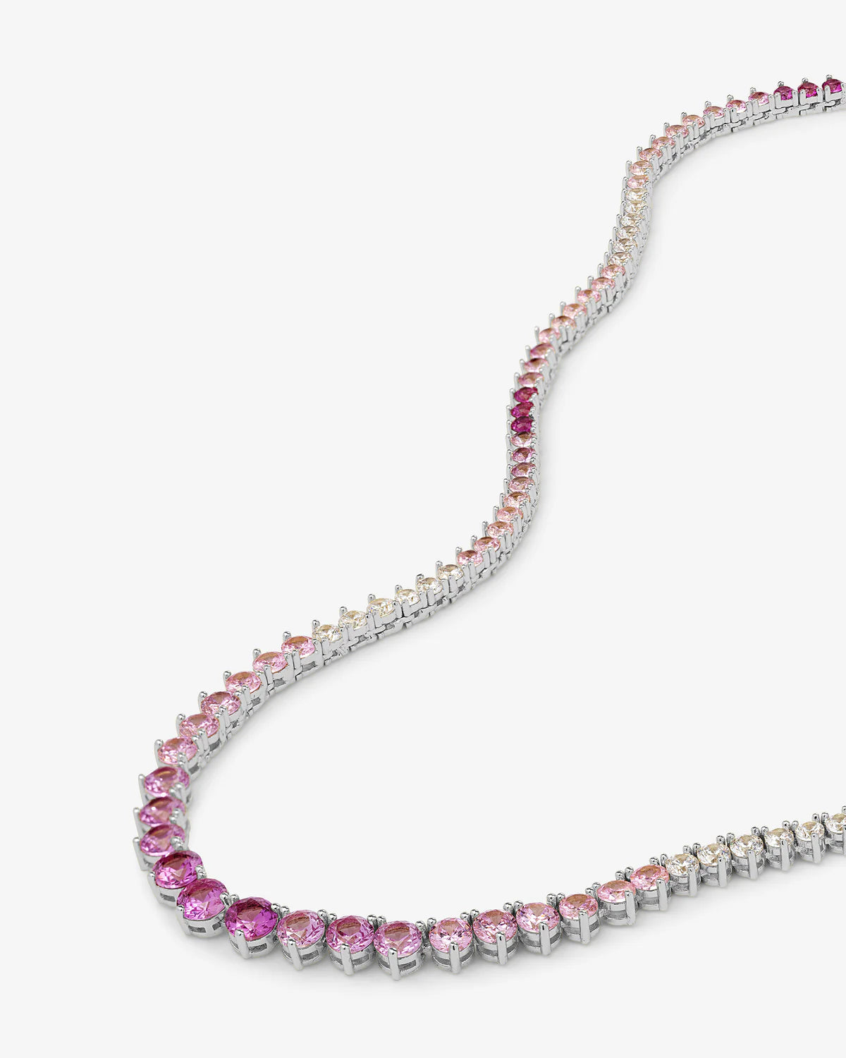 Not Your Basic Graduated Ombré Tennis Necklace