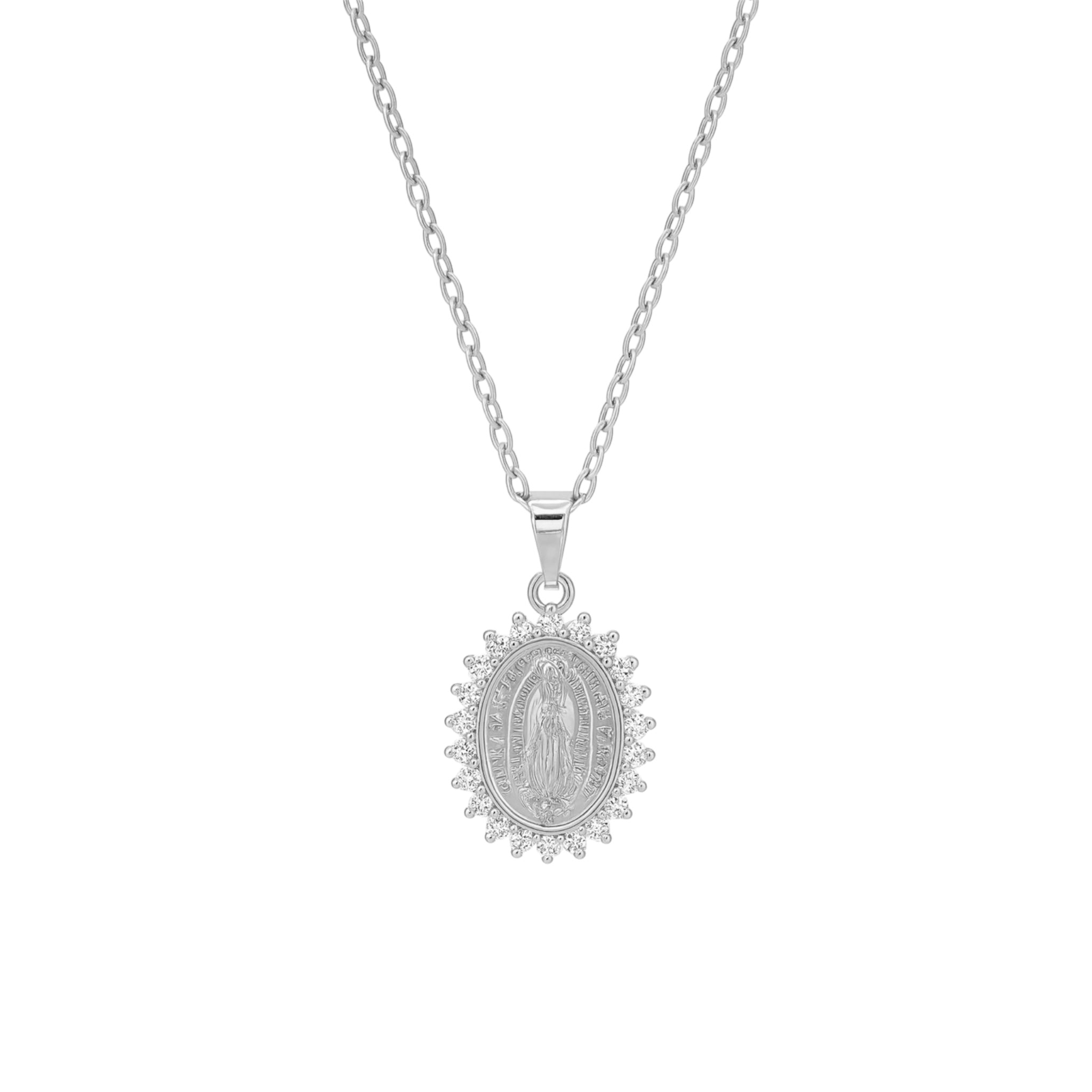 Mother Mary Sterling Silver Necklace