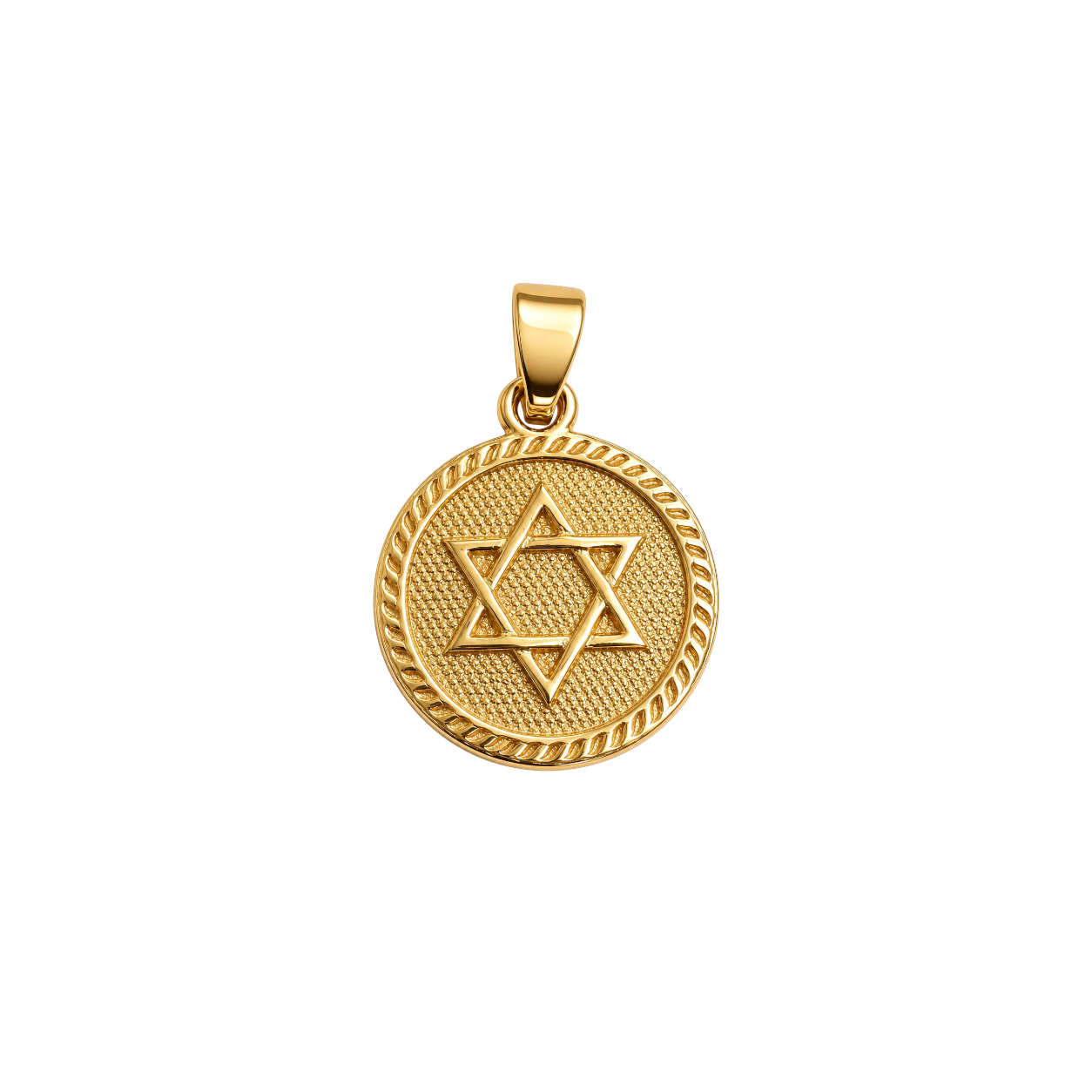 Circled around star of david charm