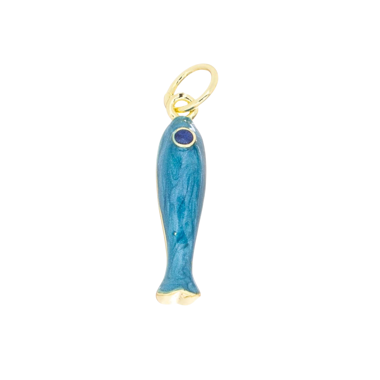 Gold Colorful Fish Charm