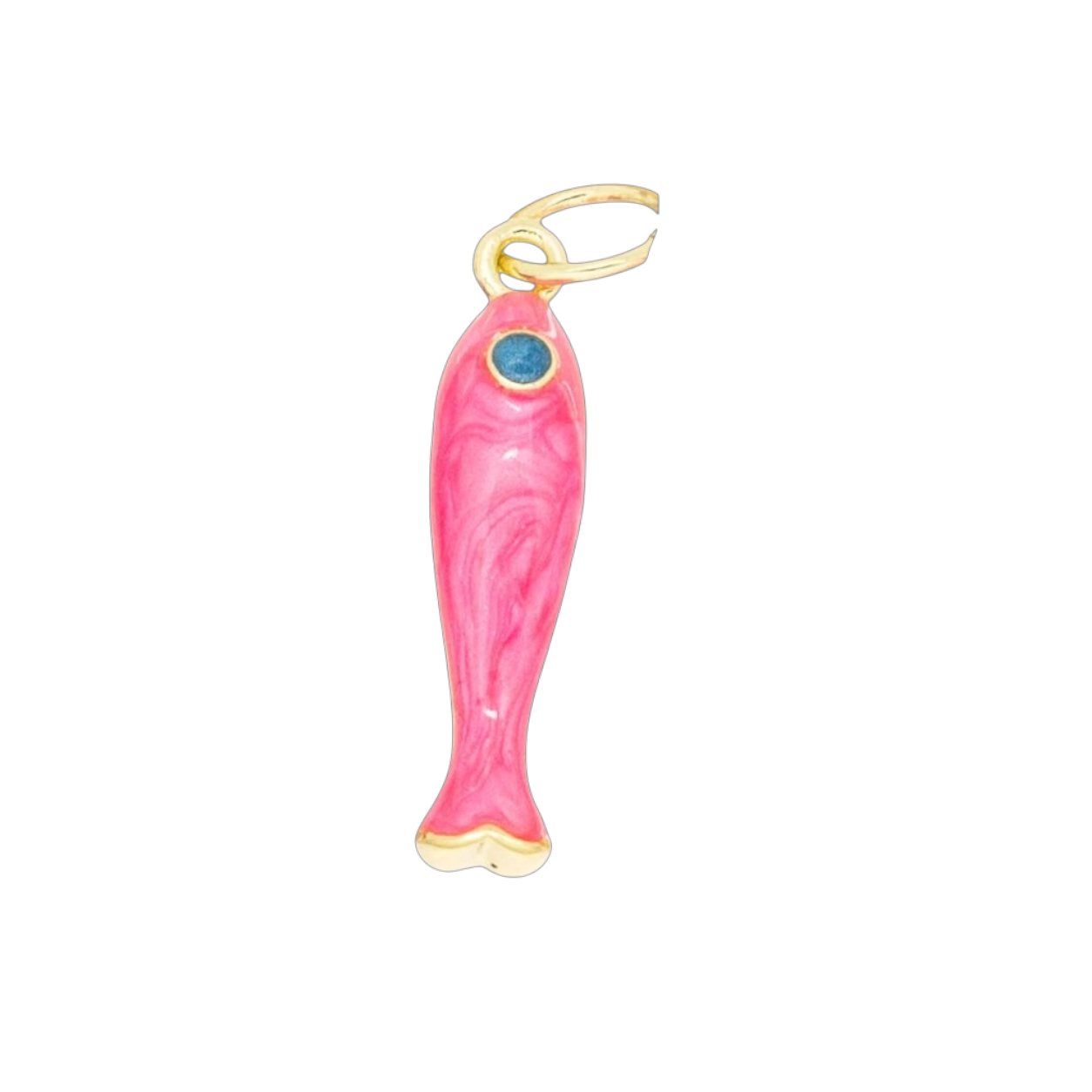 Gold Colorful Fish Charm