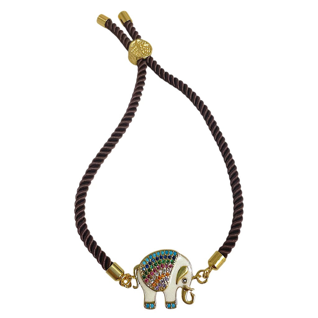 Brenda Perruzza Jewelry rope pulley bracelet with adjustable cord and metal accents, stylish jewelry accessory for women.