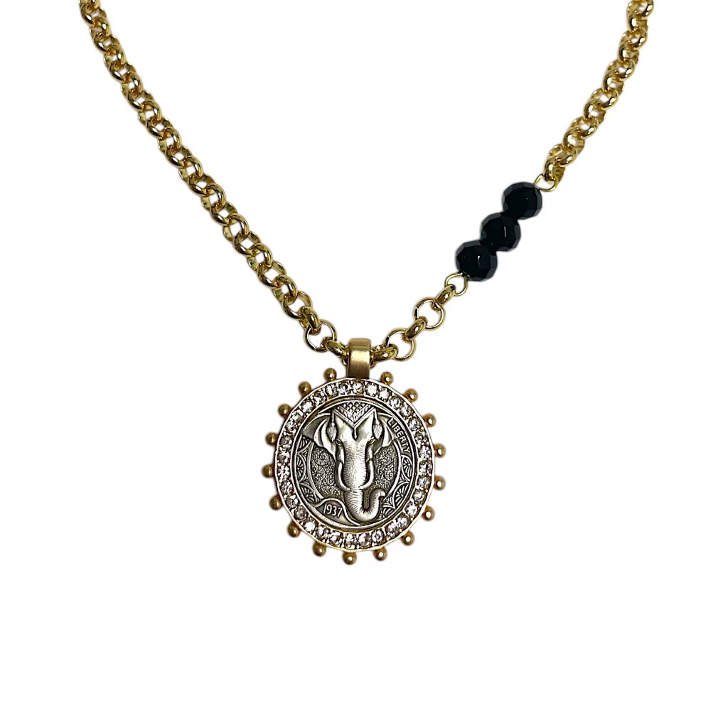 Elephant Coin Necklace - Let's Bag It