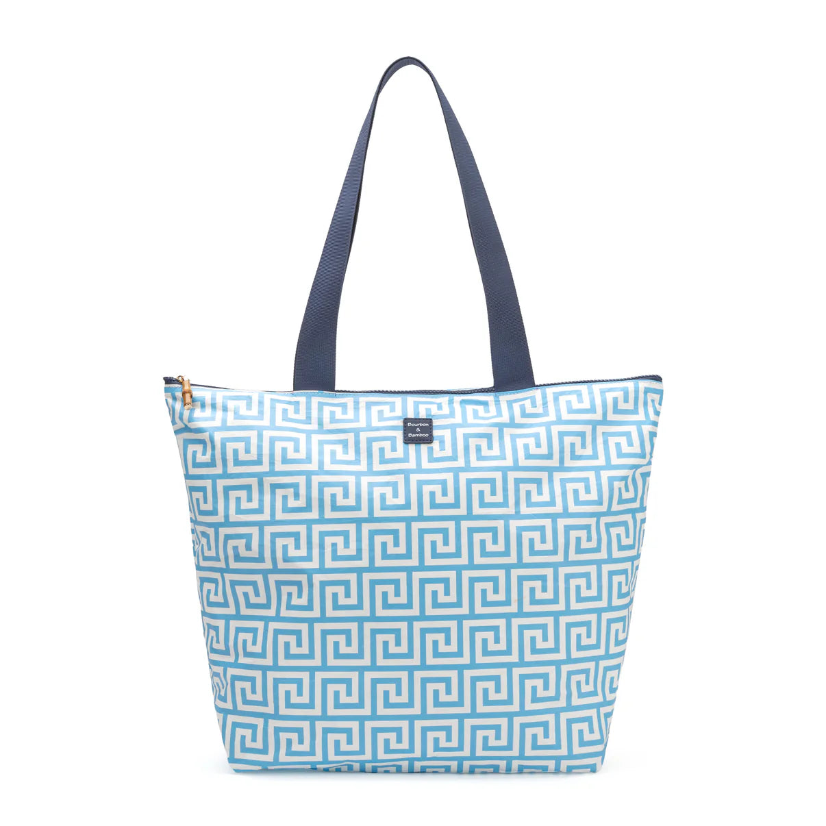 Bourban and Bamboo Tote Worthy bag in natural canvas with leather handles and spacious interior for everyday use