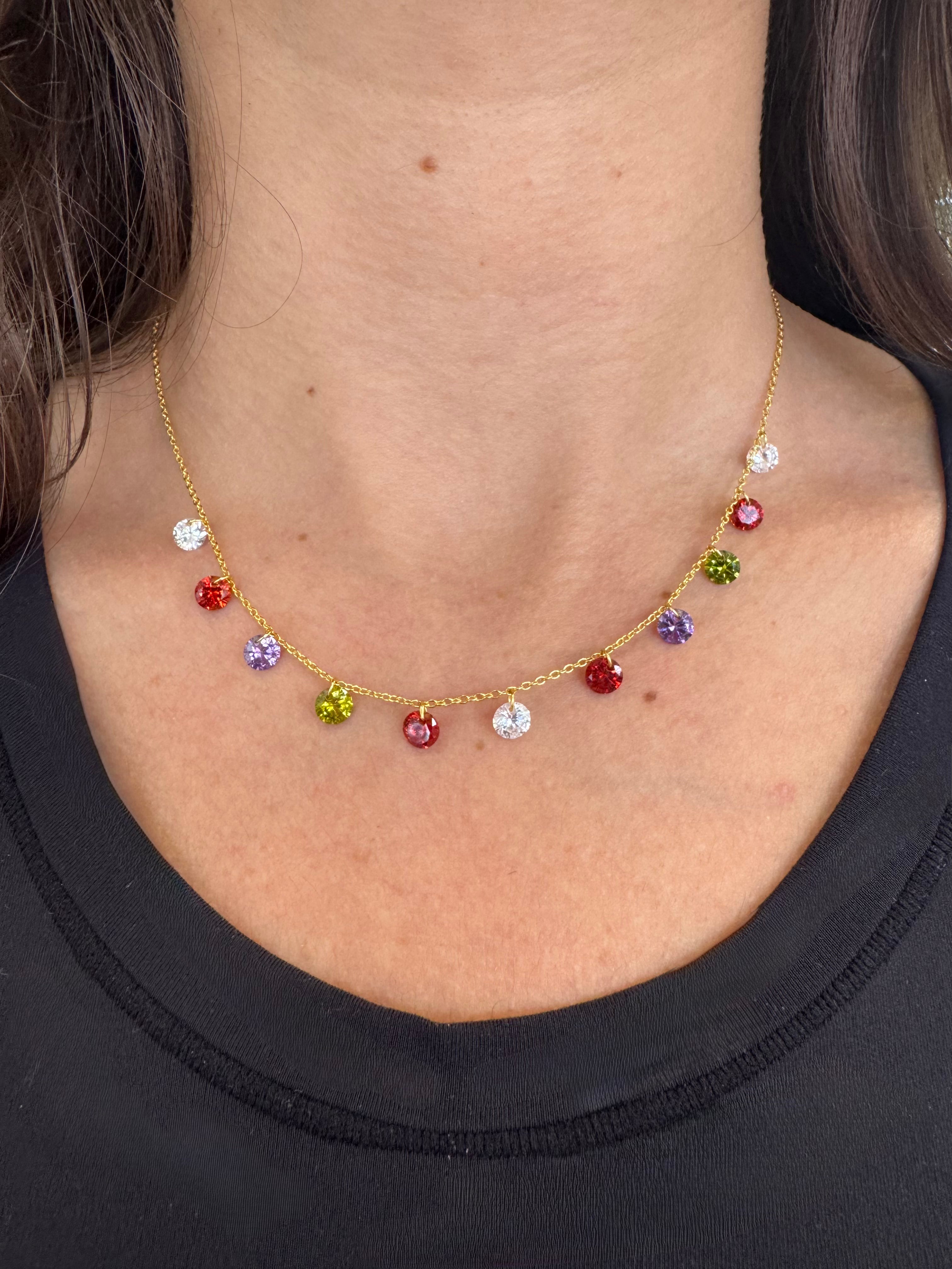 Colorful Teardrop Necklace