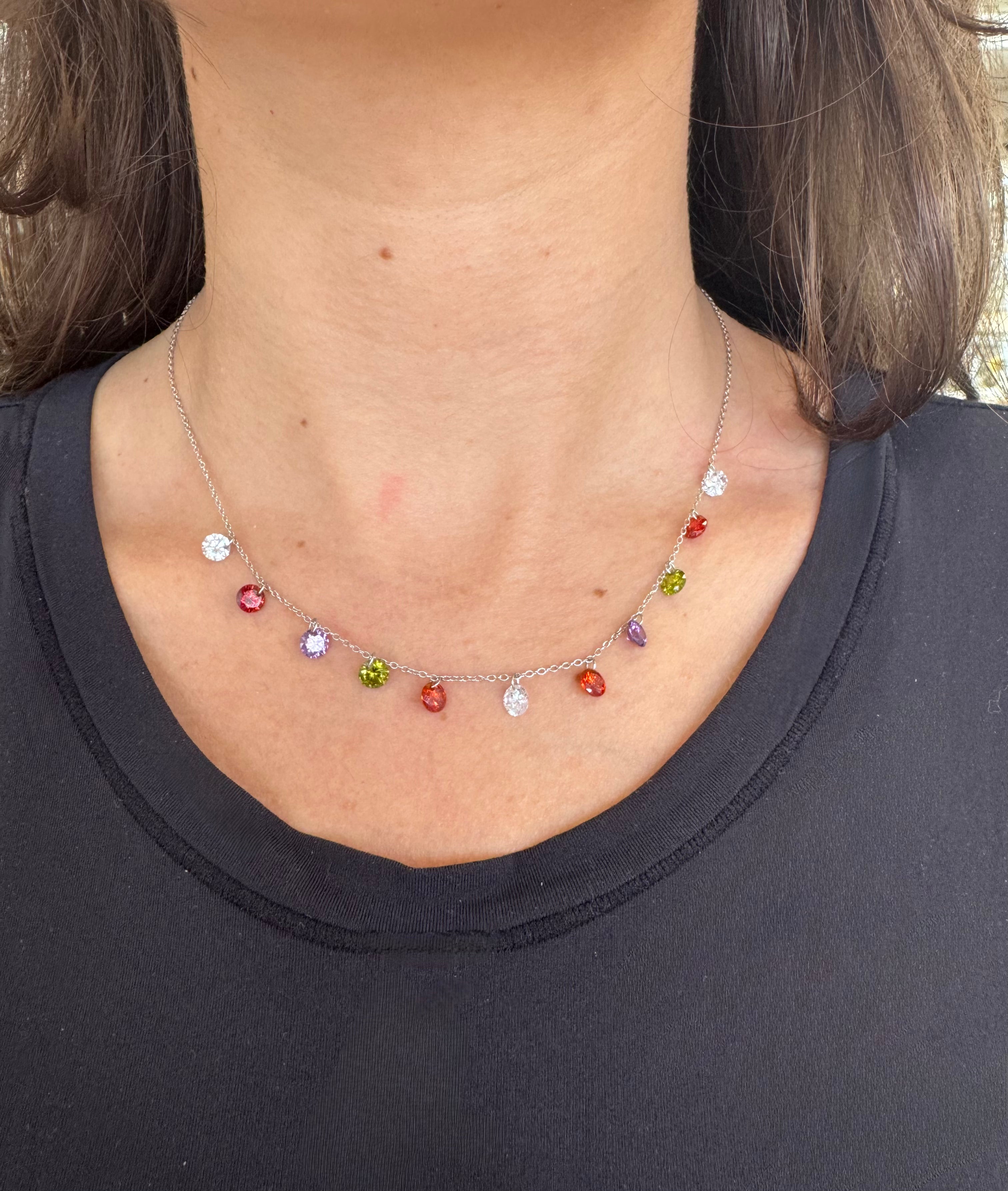 Colorful Teardrop Necklace