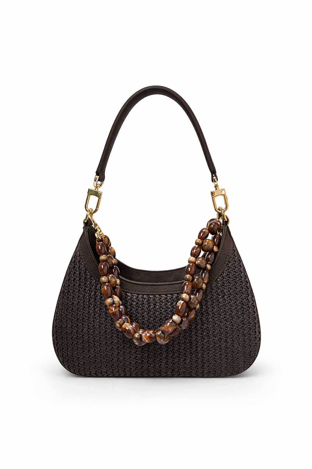 Dolce Vita Solen shoulder bag in black leather with silver hardware, featuring a sleek design and adjustable strap.