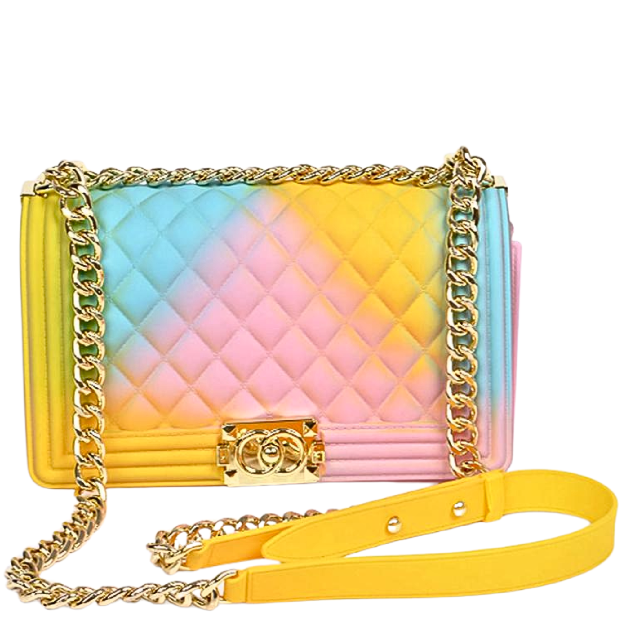 Tie Dye Jelly Embossed Square Crossbody - Let's Bag It