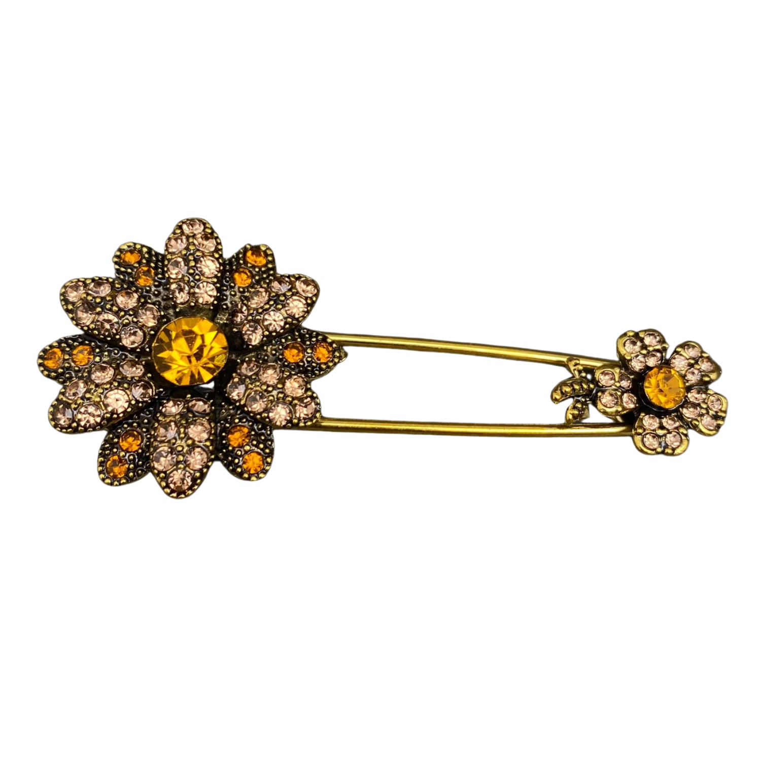 Rhinestone Flower Brooch