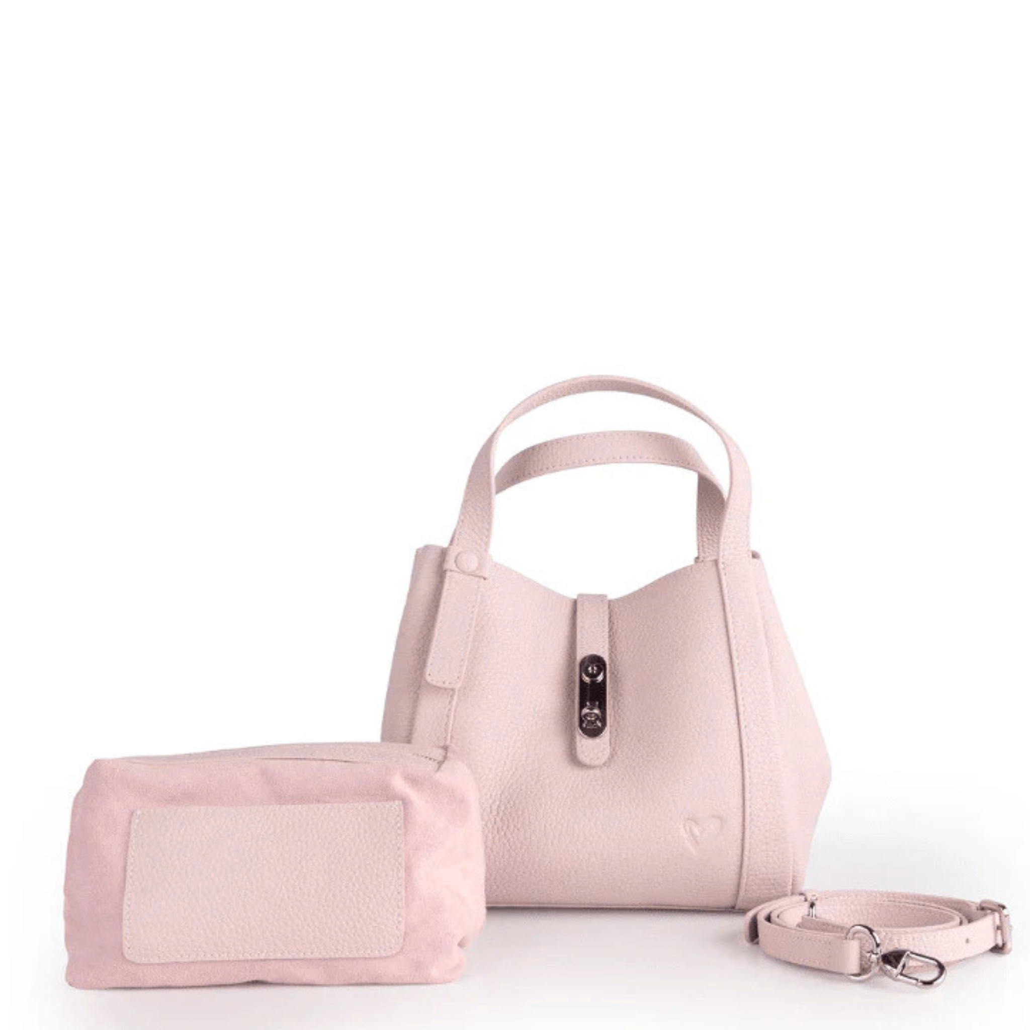 Prenelove Laurentian genuine leather handbag with sleek design, featuring smooth leather surface and sturdy handles.