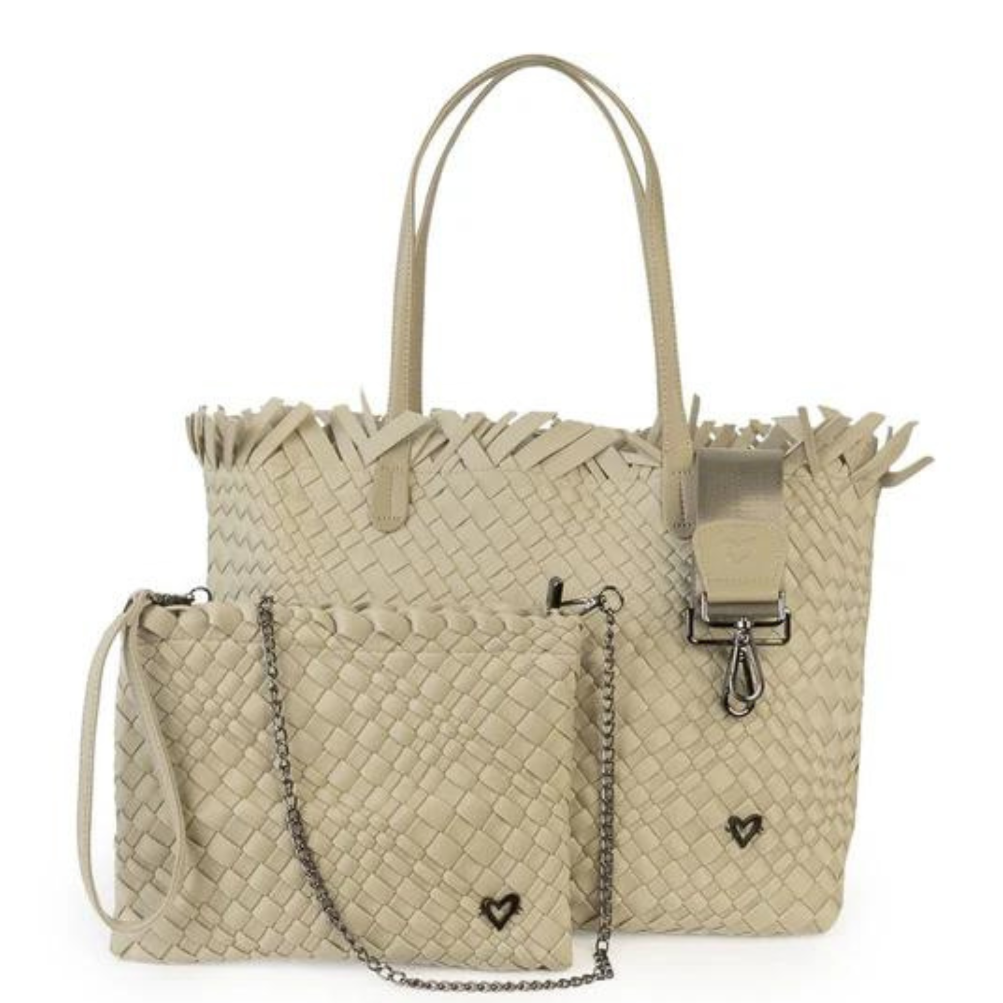 VULCAN WOVEN LARGE TOTE (FRINGED TOP) - Let's Bag It