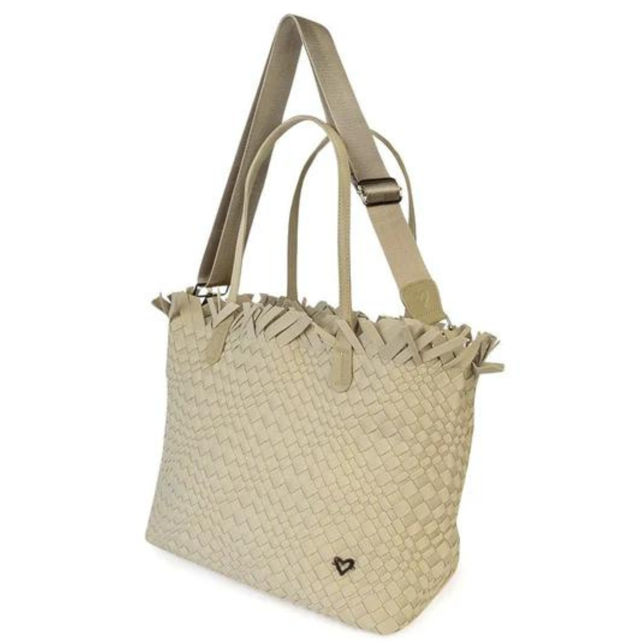 VULCAN WOVEN LARGE TOTE (FRINGED TOP) - Let's Bag It