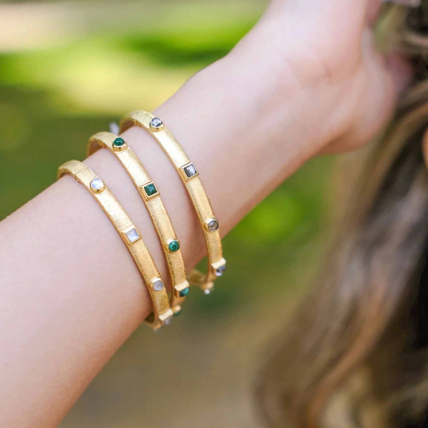 Kota hinge bracelet by Marcia Moran featuring a sleek design and delicate metallic finish.