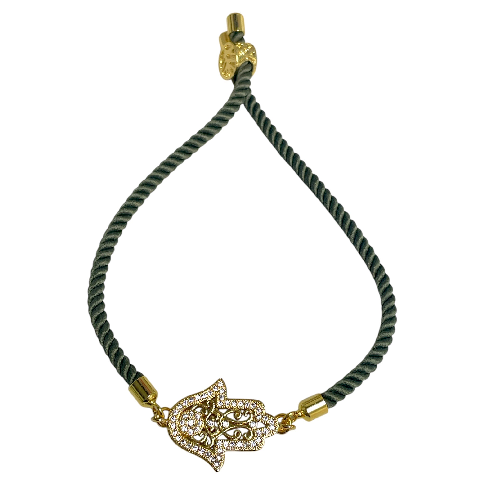 Brenda Perruzza Jewelry rope pulley bracelet with adjustable design and colorful beads on a neutral background.
