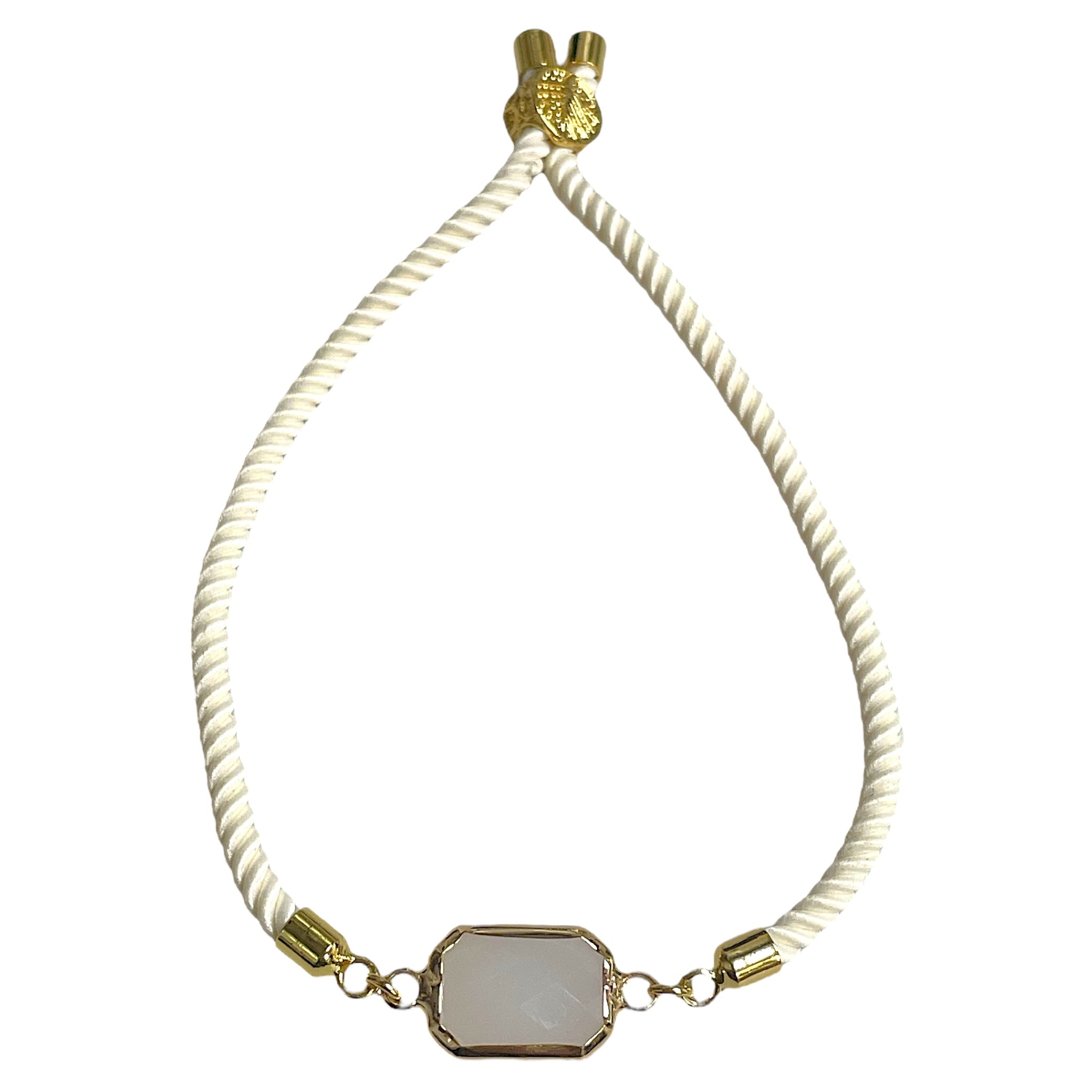 Brenda Perruzza Jewelry rope pulley bracelet featuring woven cord and metal accents, stylish accessory for everyday wear.