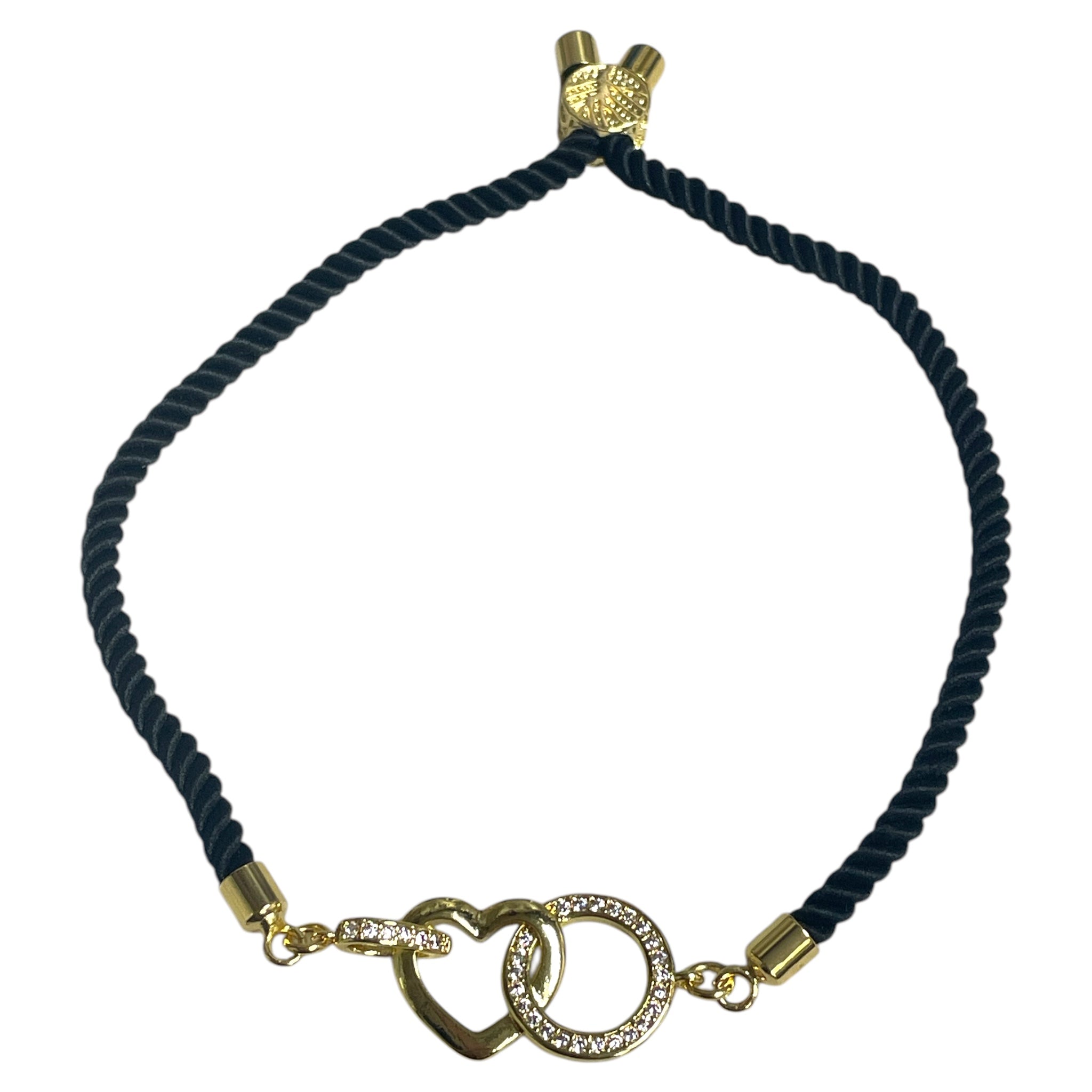 Brenda Perruzza Jewelry rope pulley bracelet featuring woven cord and adjustable slide closure, stylish and casual accessory.