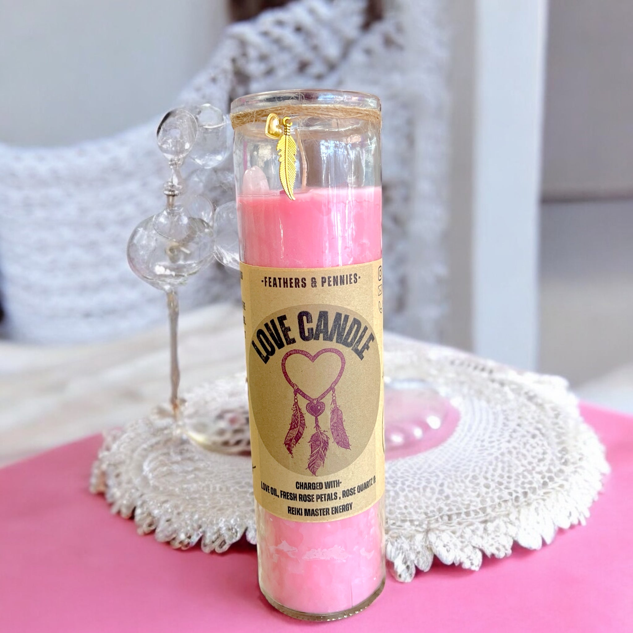Feathers & Pennies Love Candle - Let's Bag It