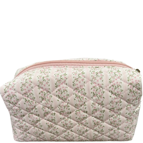 Coquette Quilted Makeup Bag
