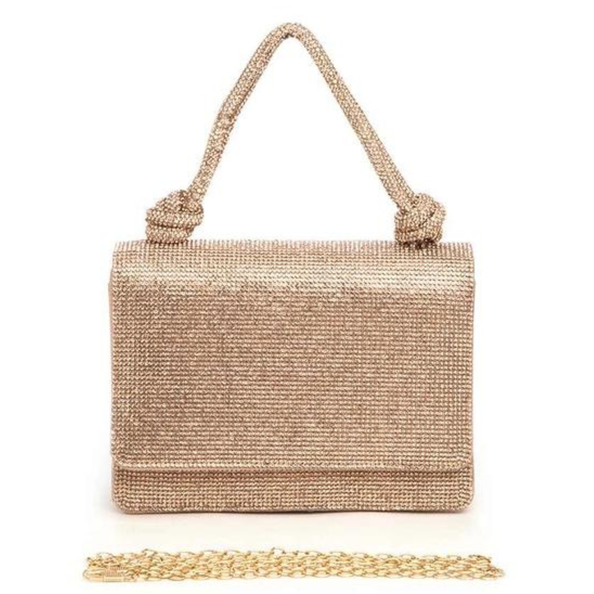 Rhinestone Top Handle Small Party Clutch - Let's Bag It