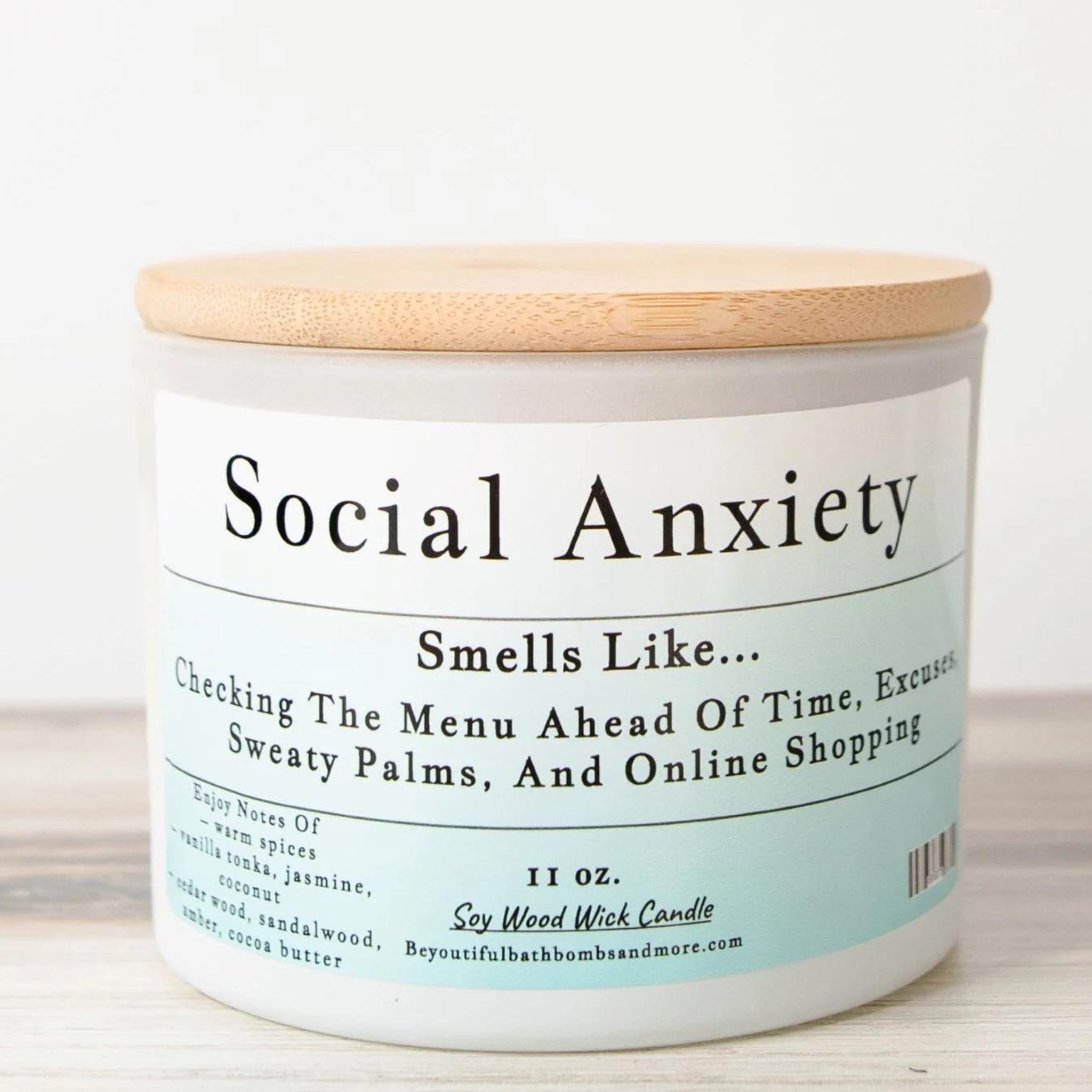 Social Anxiety Wood Wick Candle - Let's Bag It
