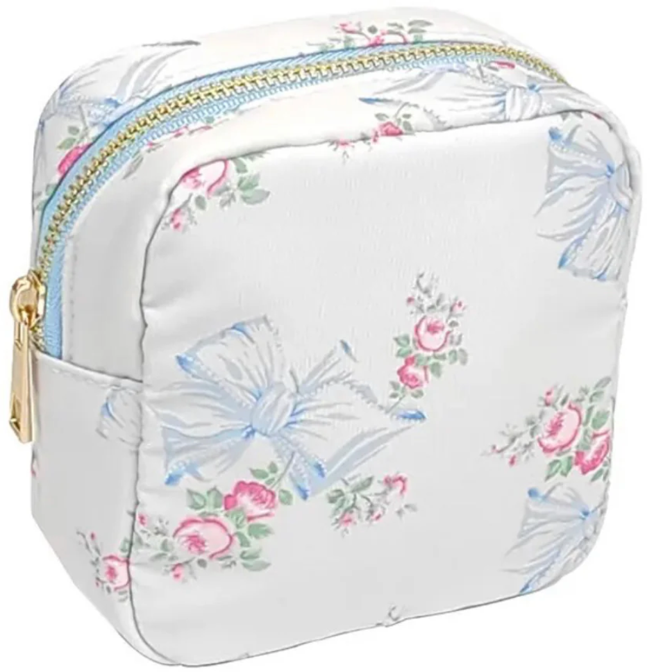 Floral Nylon Makeup Pouches - Let's Bag It