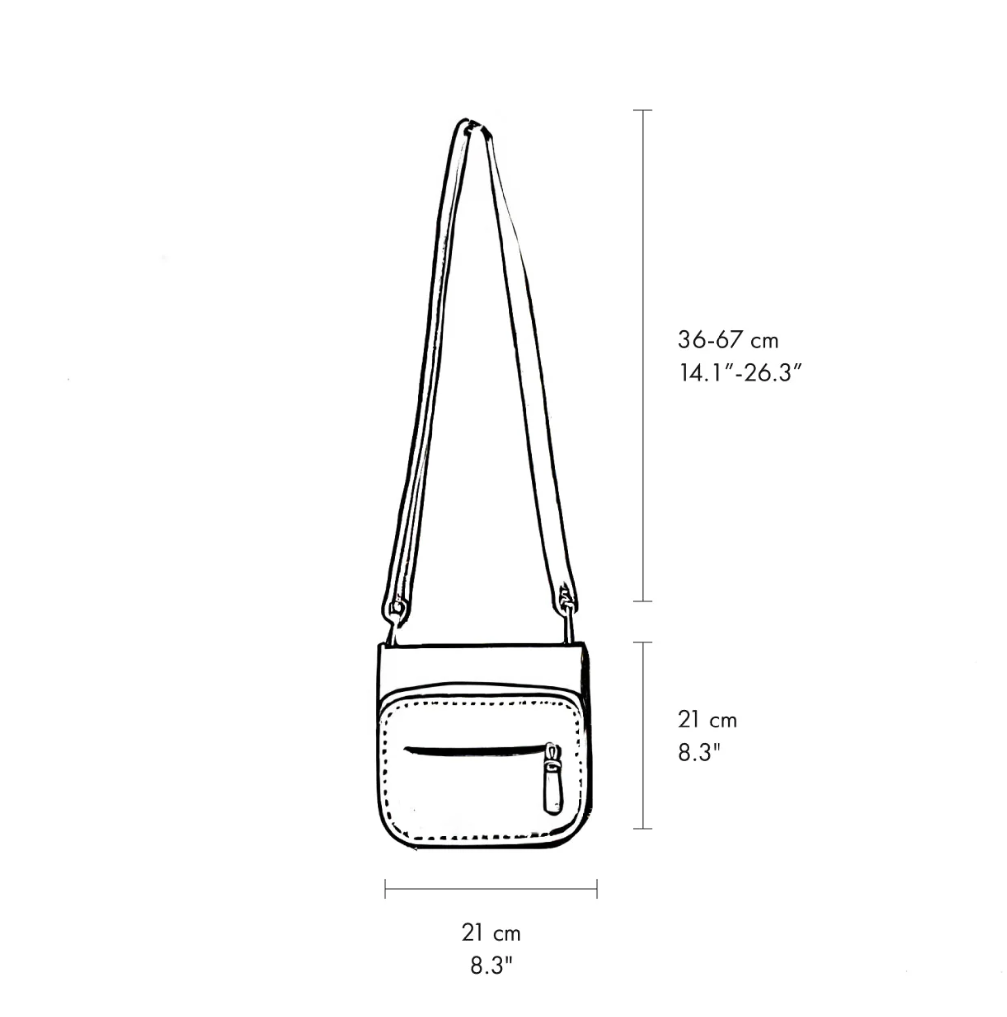 Daniella Lehavi Memphis crossbody bag in sleek leather with adjustable strap and minimalist design.