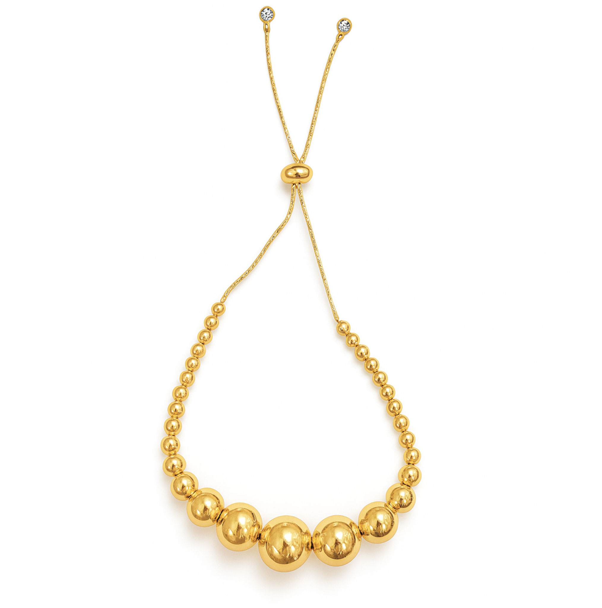 Multi size ball bracelet by The Skylar Project featuring various sized decorative balls in a stylish design.