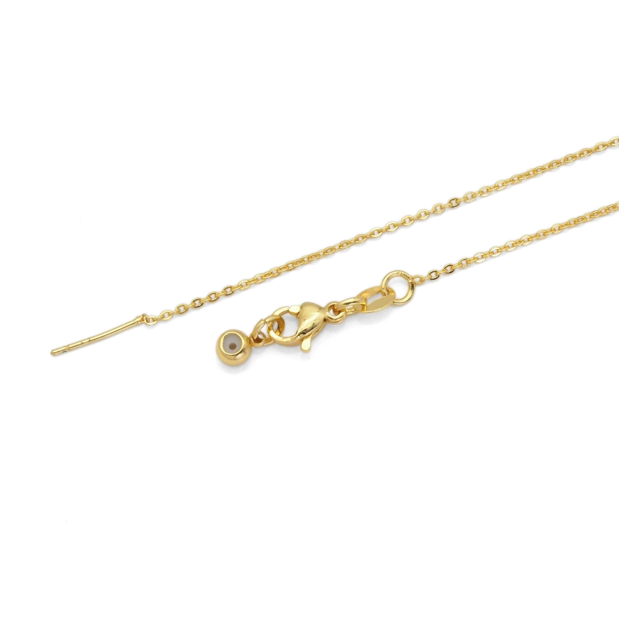 Dainty link chain adjustable necklace in silver by private label, featuring a delicate design for versatile wear.