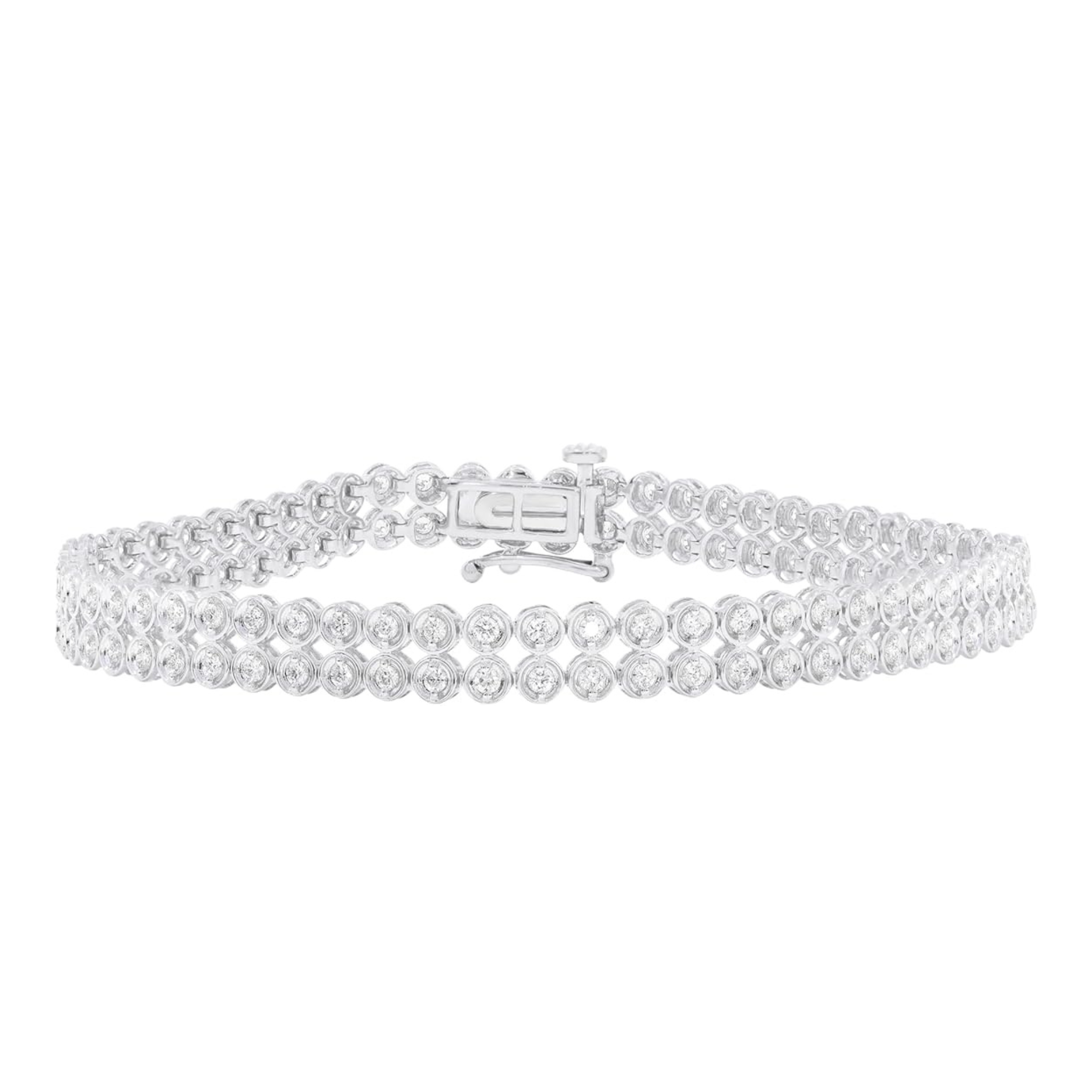 Double layered cz tennis bracelet - Let's Bag It