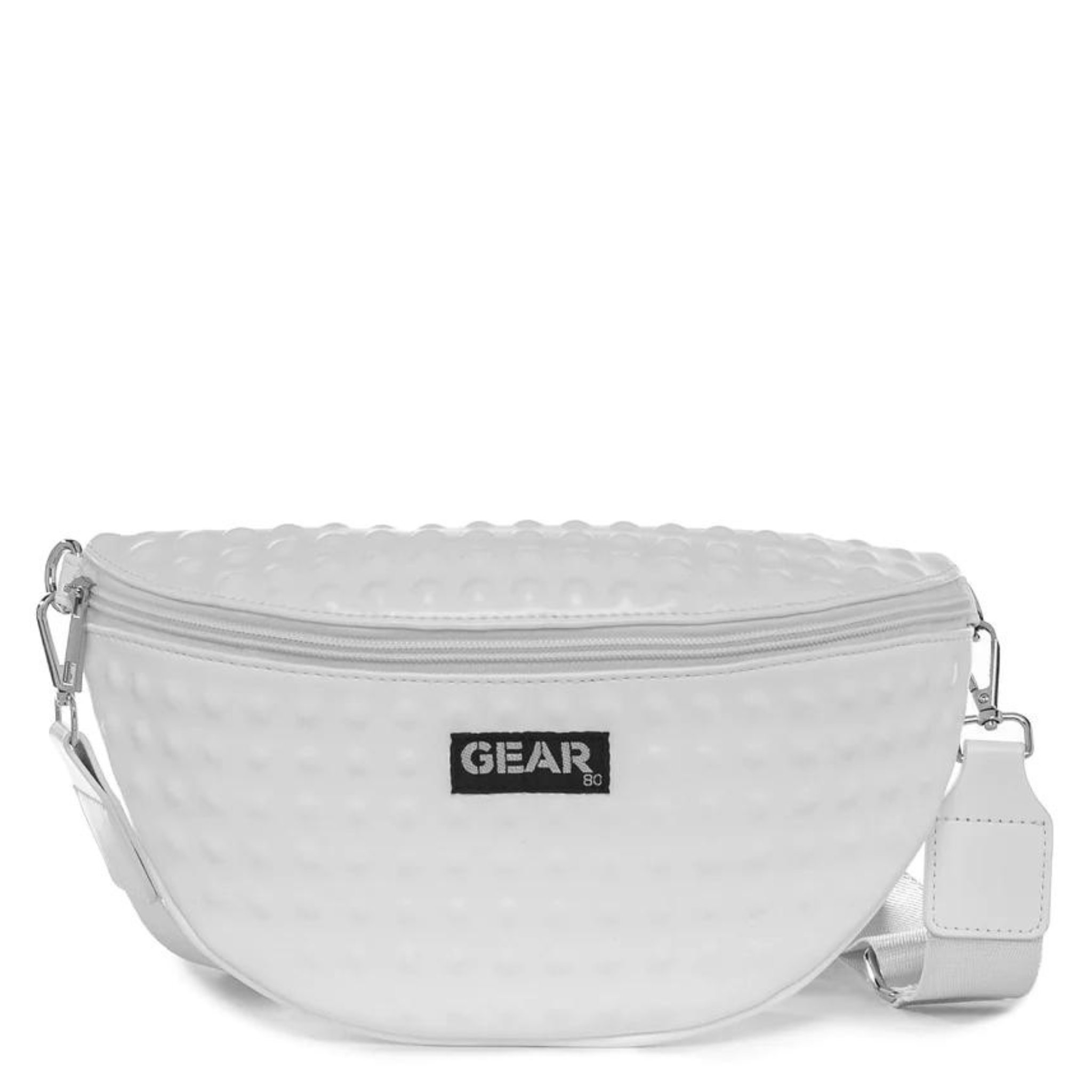 Black Helene Sling Bag by GEAR80 featuring sleek leather design, adjustable strap, and silver hardware for stylish everyday use.