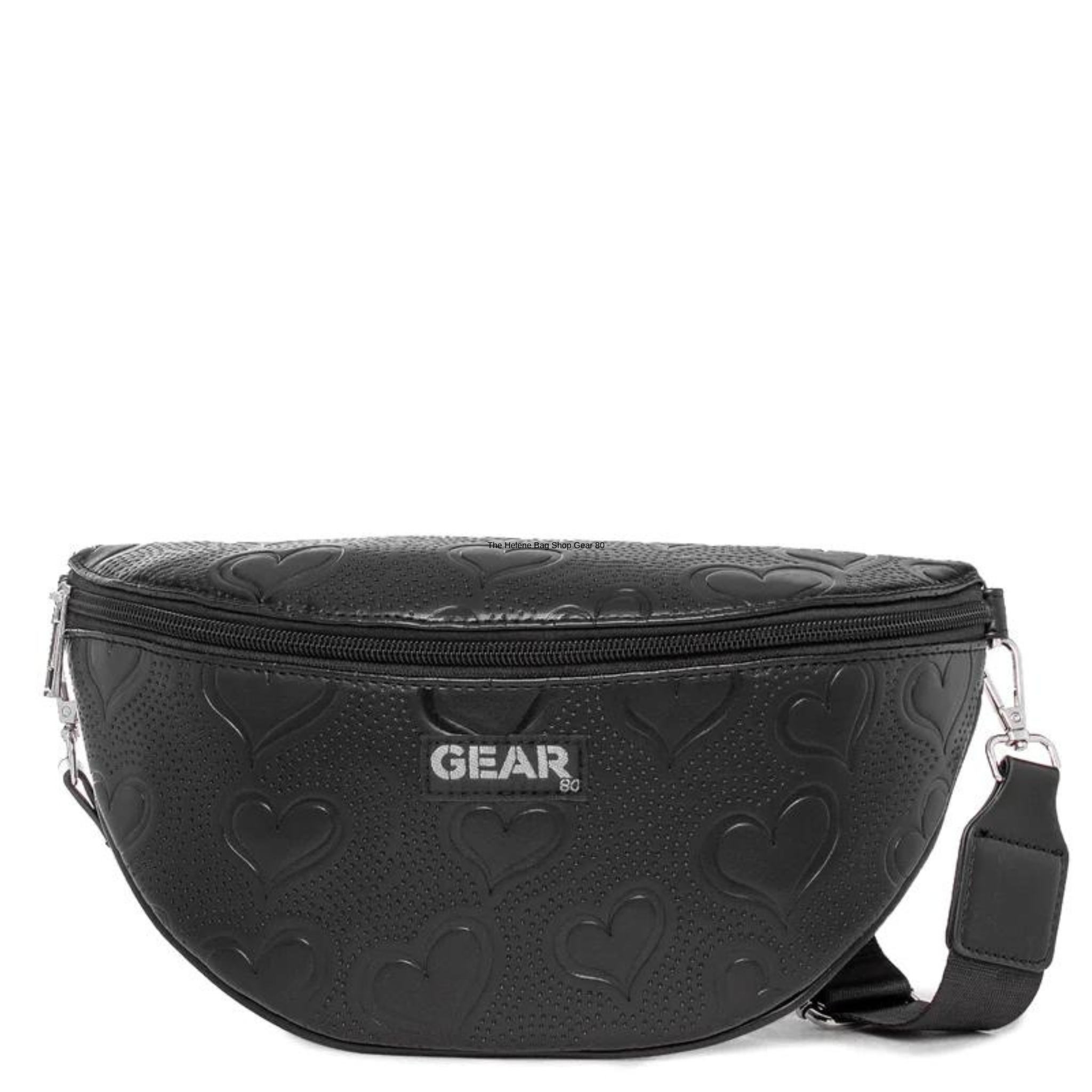 Black Helene sling bag by GEAR80 featuring a sleek design with a top handle and adjustable strap, perfect for stylish everyday use.