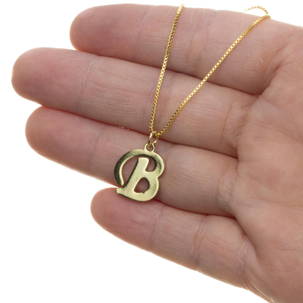 Gold alphabet initial letter charm for jewelry, featuring a personalized design from Private Label.