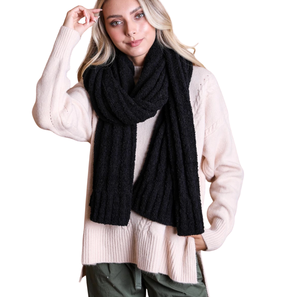 Warm & Cozy Boucle Knit Wrap Scarf