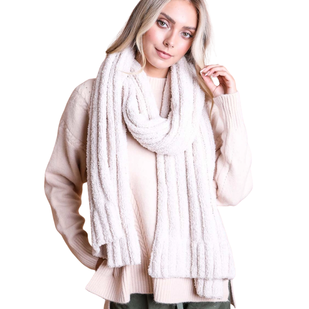 Warm & Cozy Boucle Knit Wrap Scarf