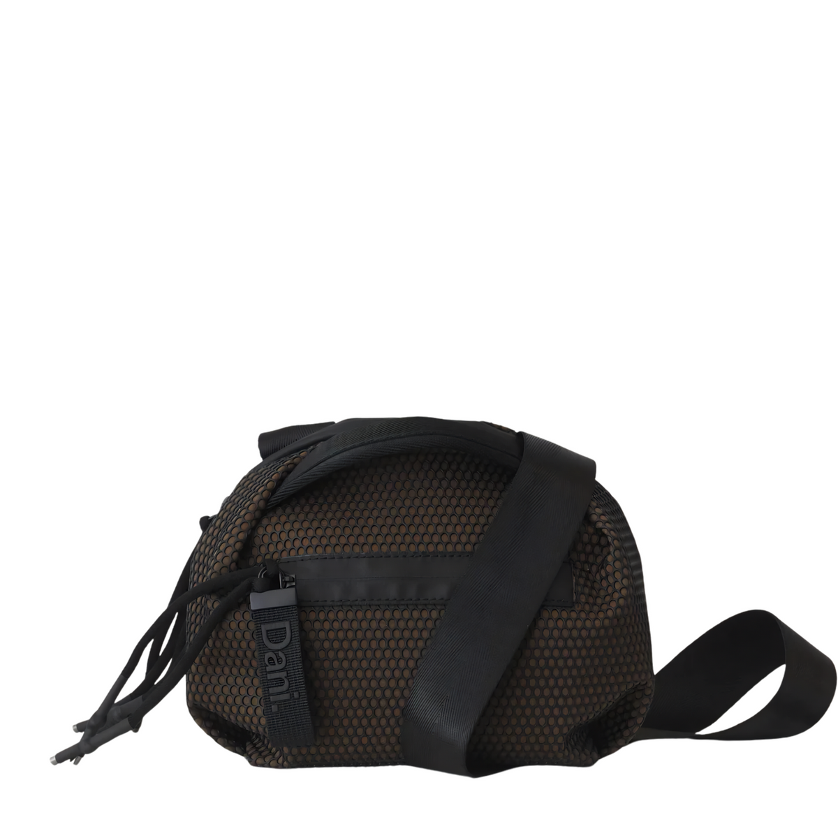 Daniella Lehavi Bonnie Mini Crossbody Bag in black leather with silver hardware, compact and stylish for everyday use.